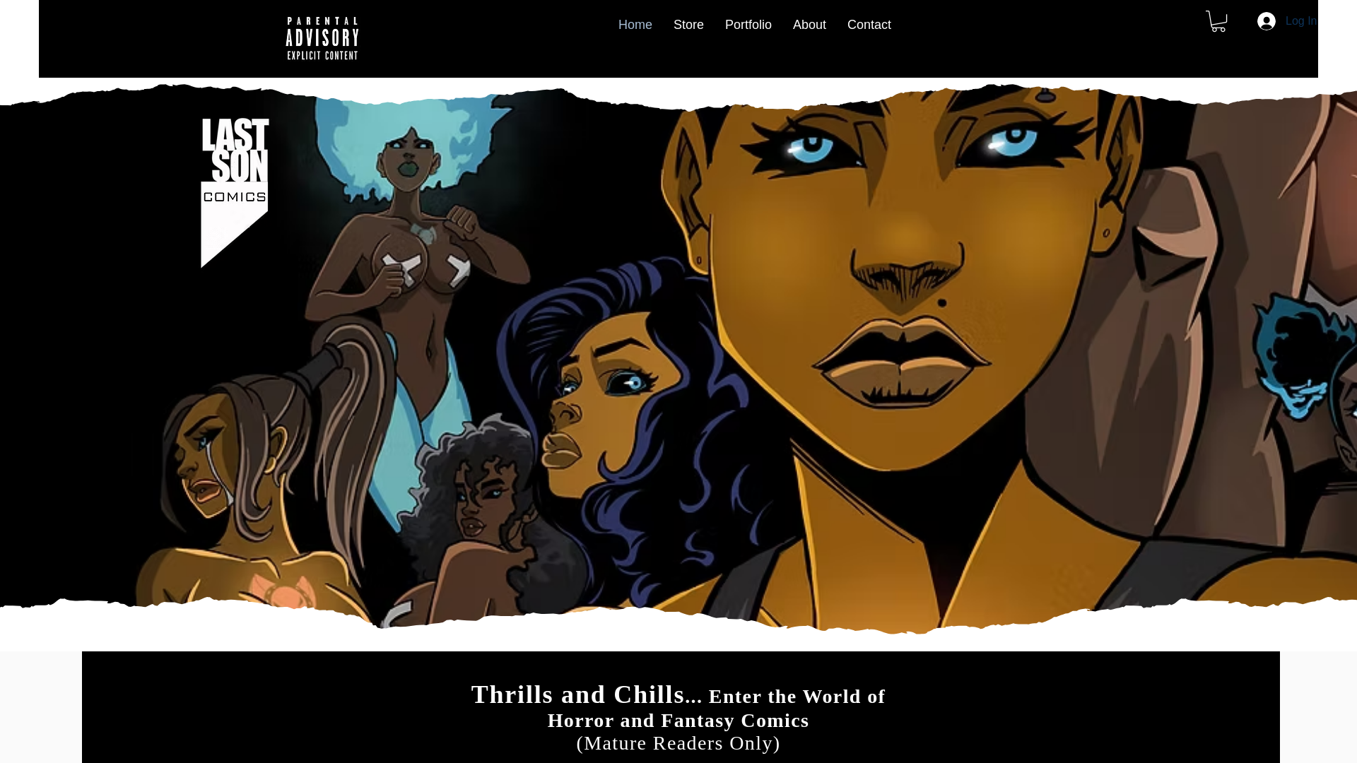 website screenshot of https://lastsoncomicbooks.com/