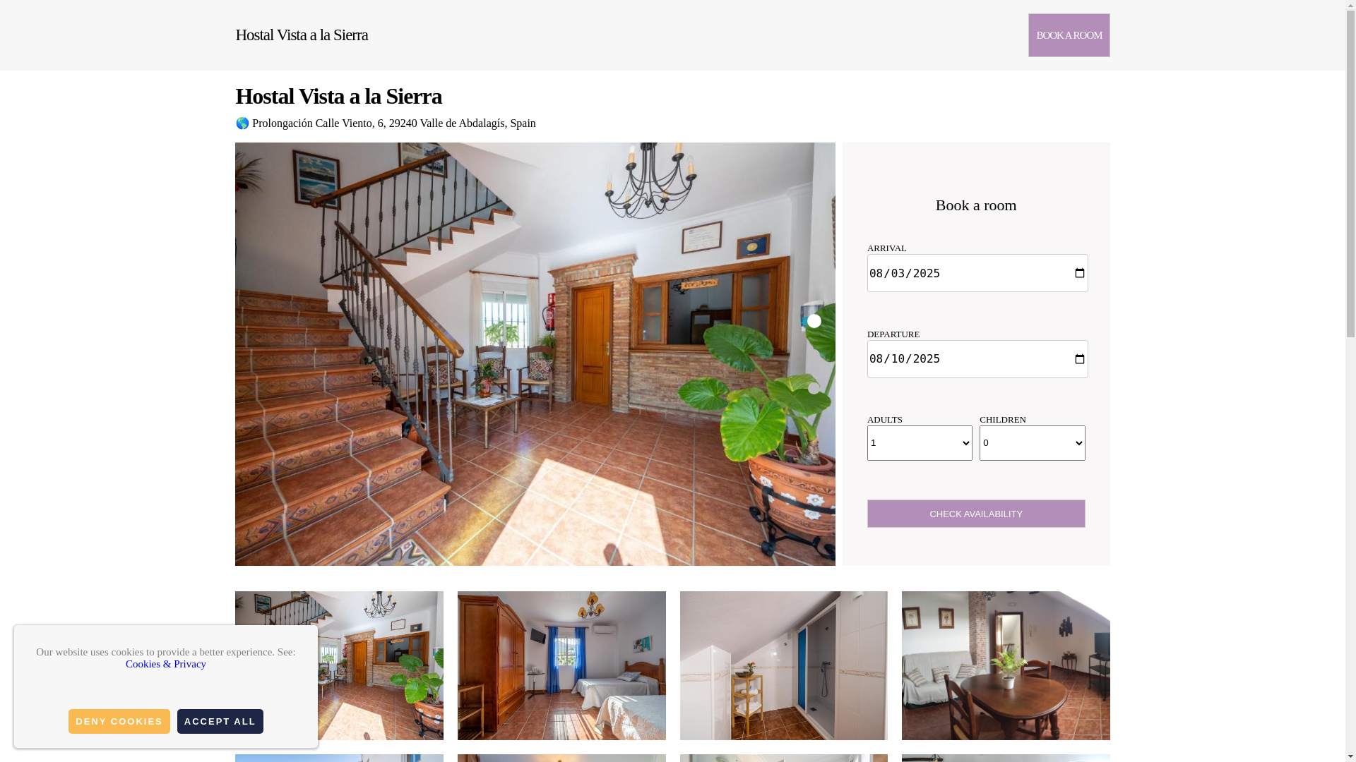 website screenshot of https://hostal-vista-a-la-sierra.com.es/