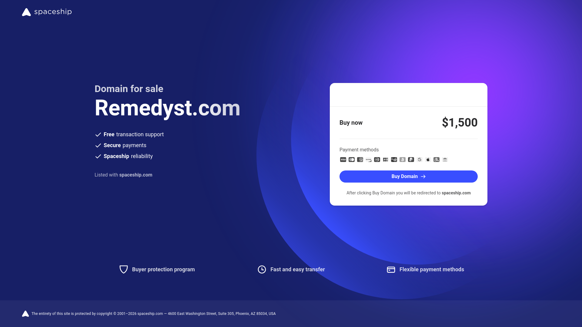 website screenshot of https://remedyst.com