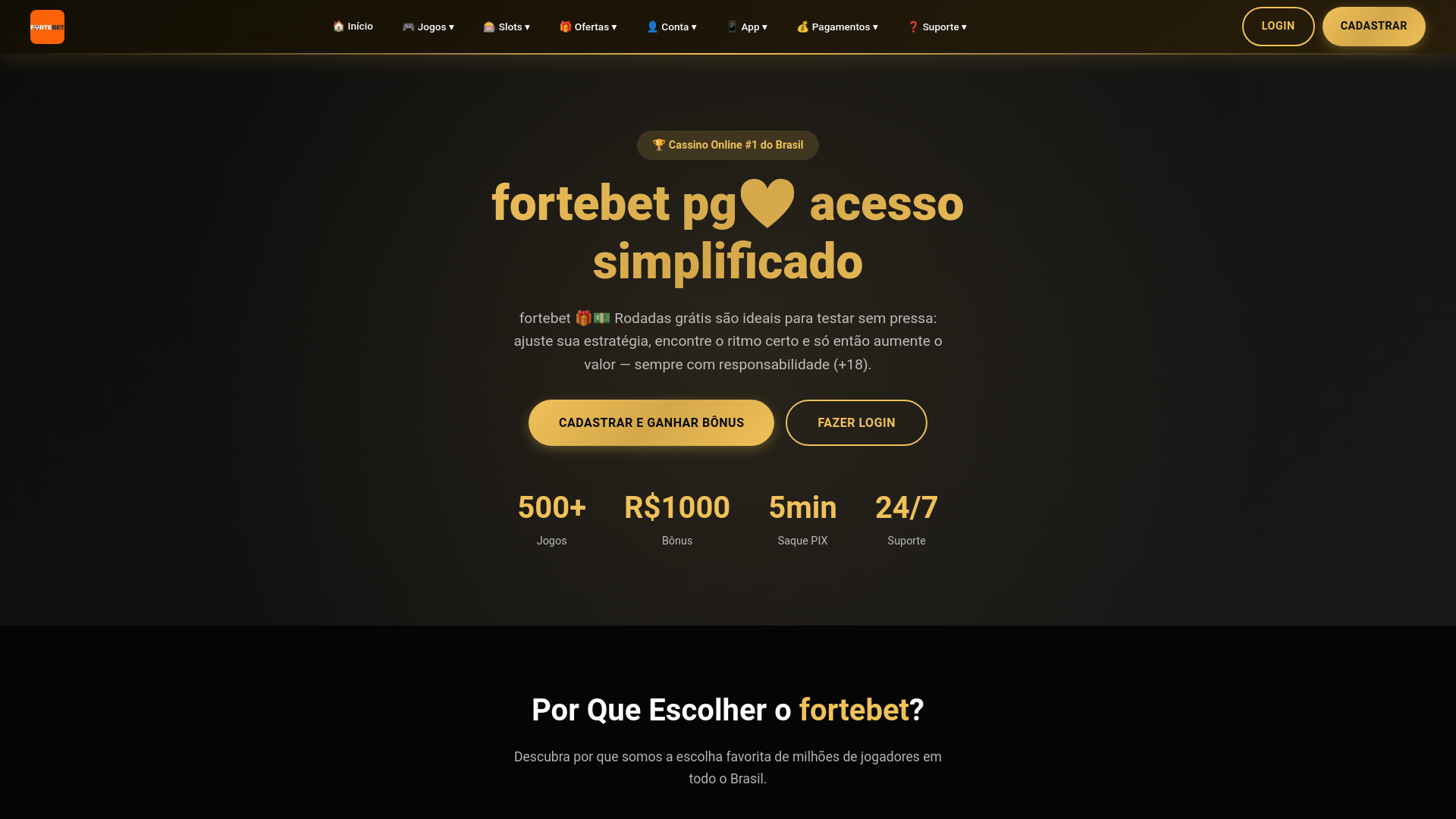 website screenshot of https://fortebetsl.com/