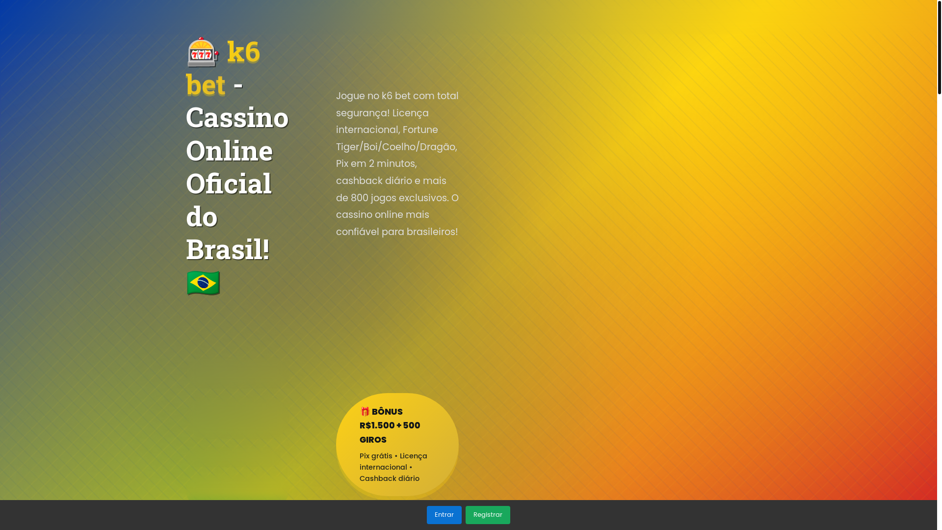 website screenshot of https://k6bet6k.com/