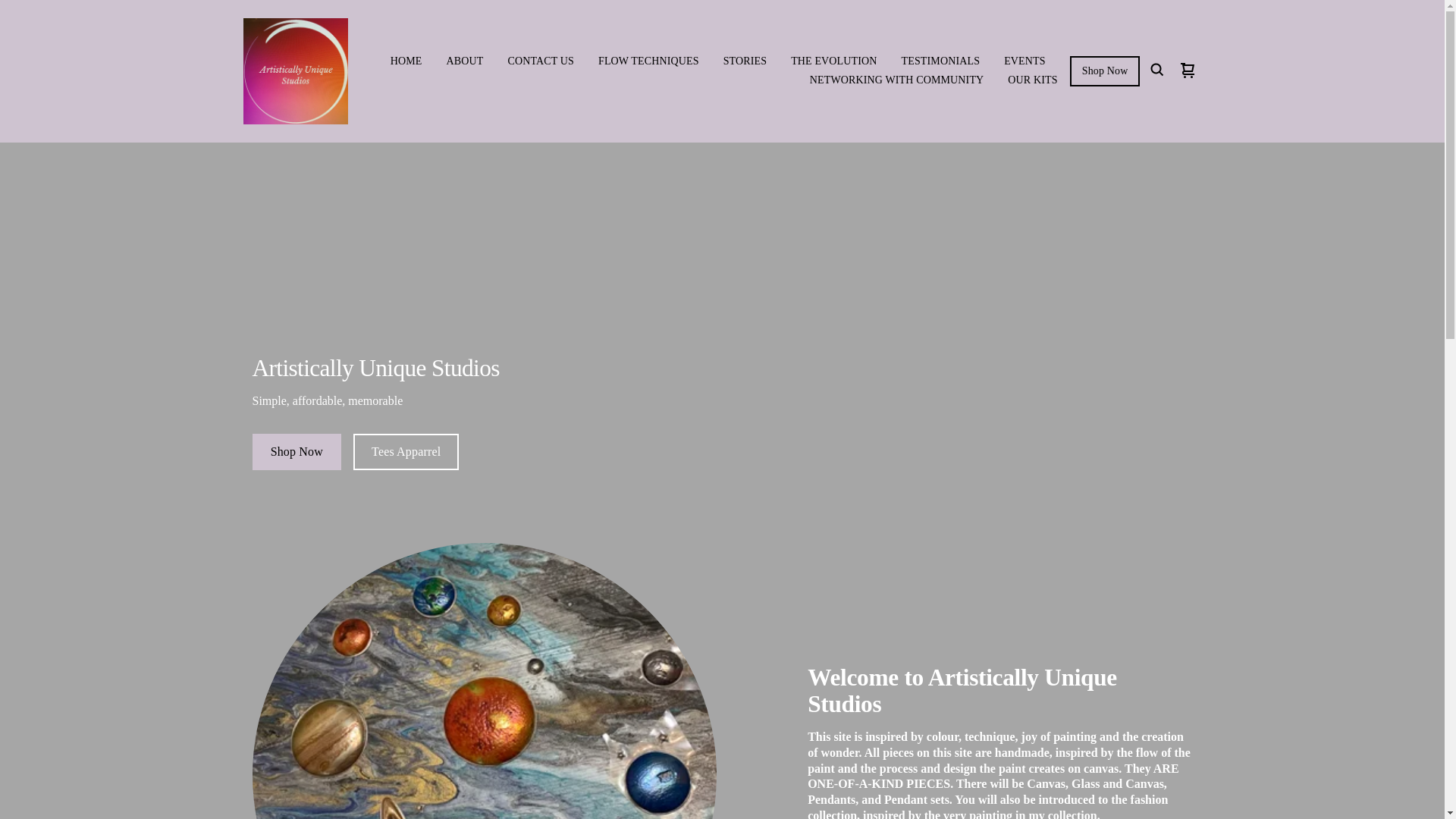 website screenshot of https://artisticallyunique.studio/