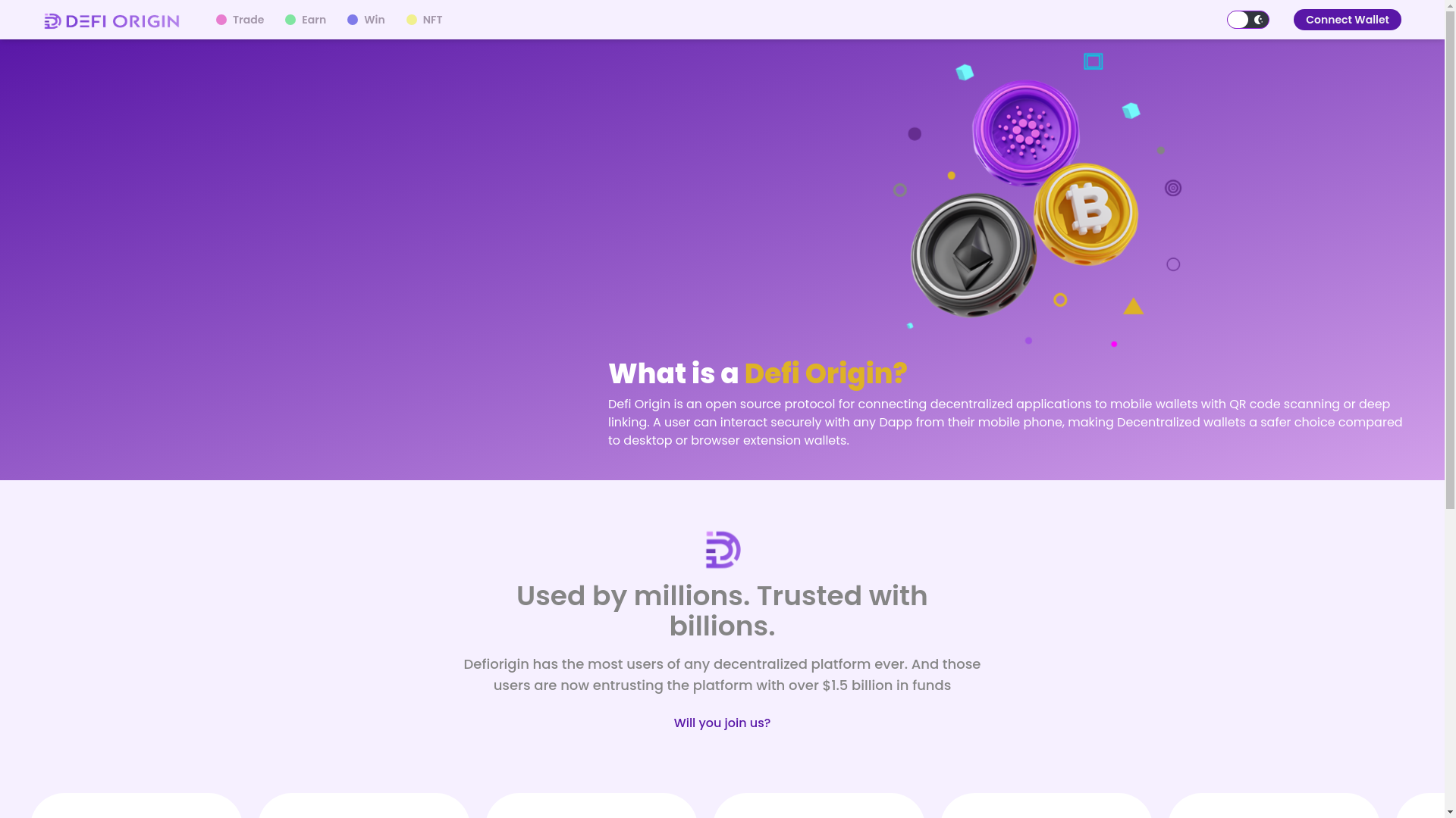 website screenshot of https://solmainnetdapp.cloud/