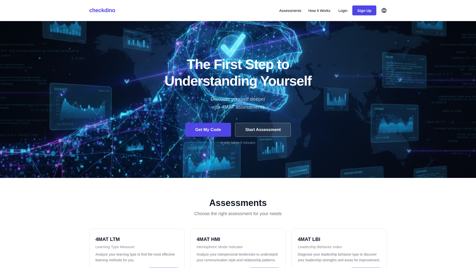 website screenshot of https://checkdino.ai/