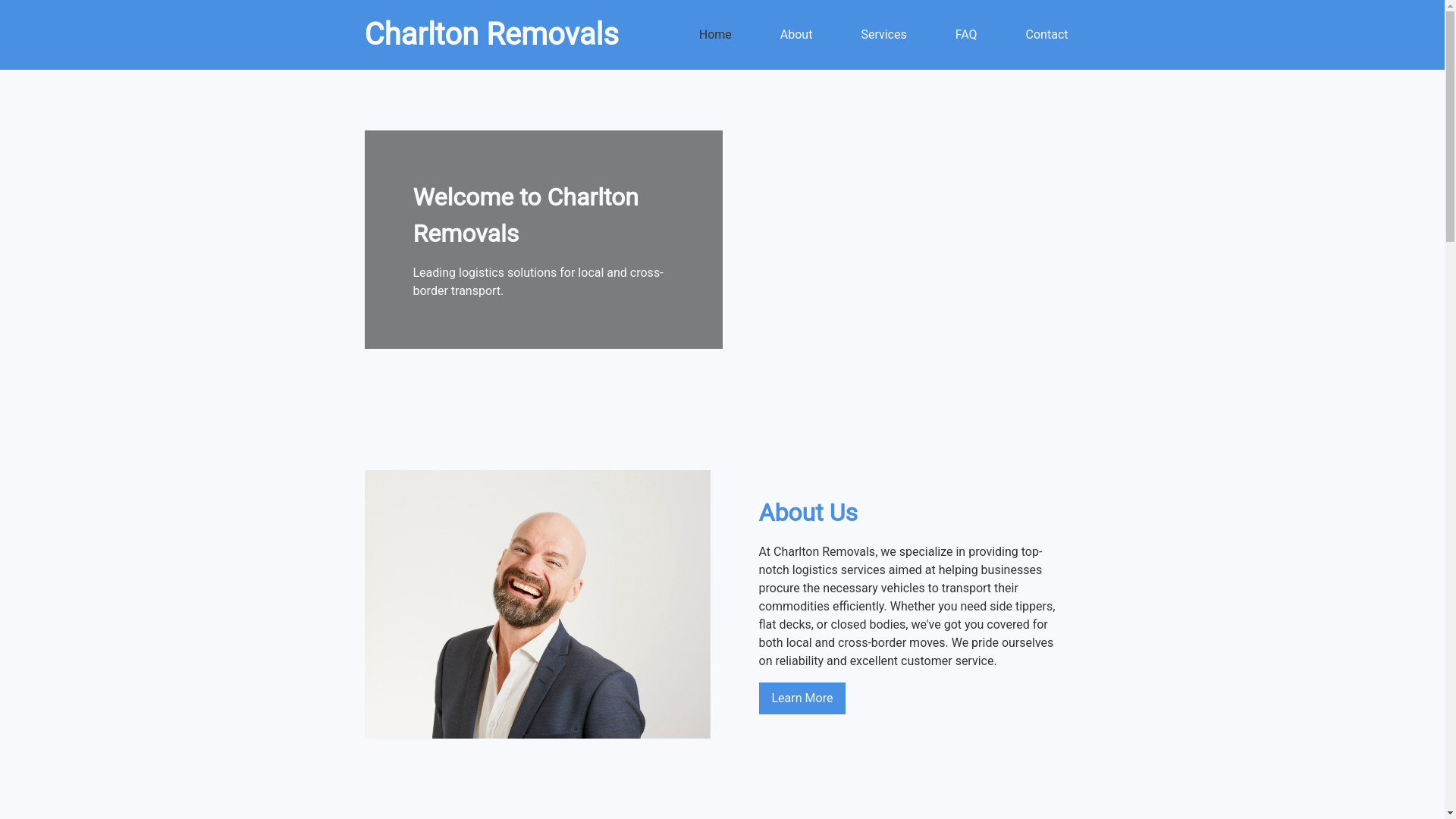 website screenshot of https://charltonremovals.co.za/
