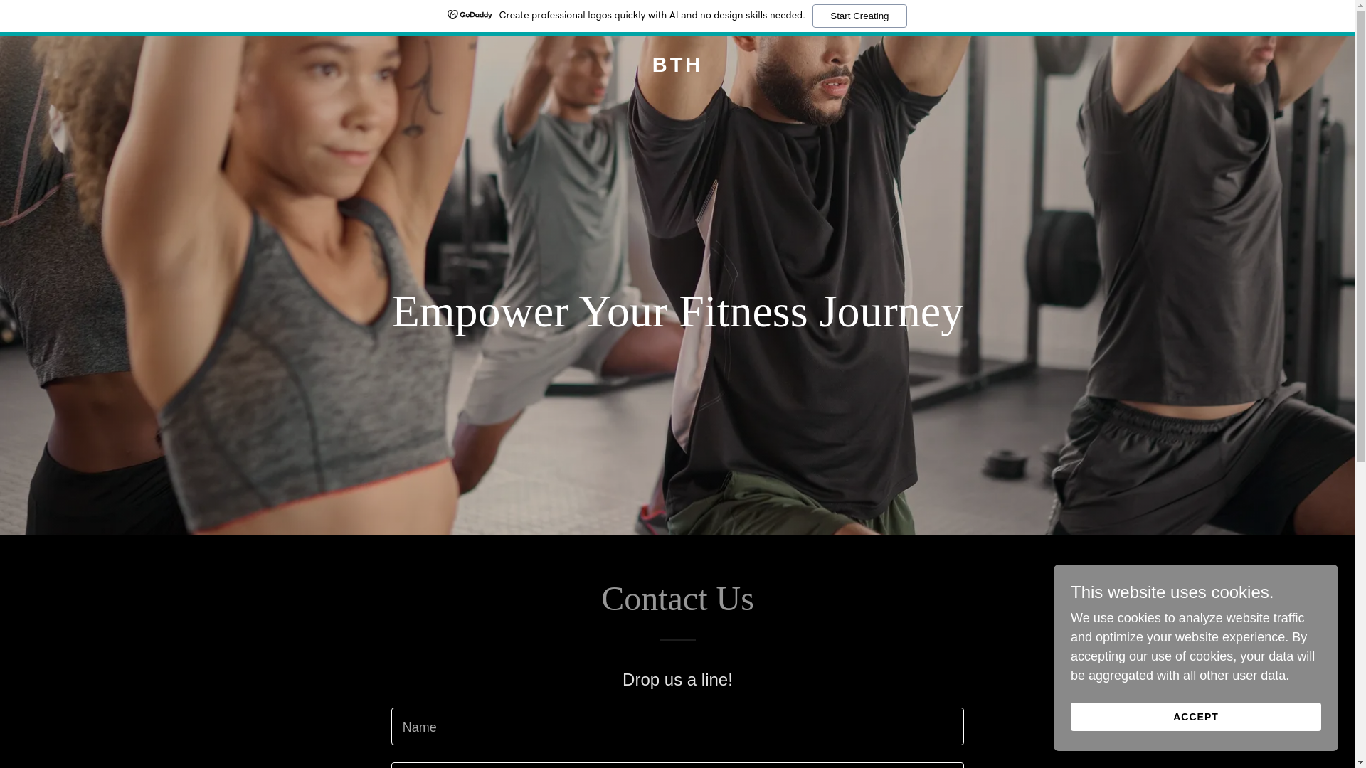 website screenshot of https://bthfitness.org/