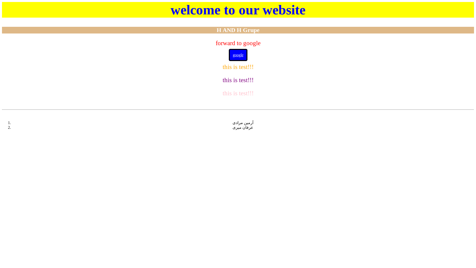 website screenshot of https://handhgroup.ir/