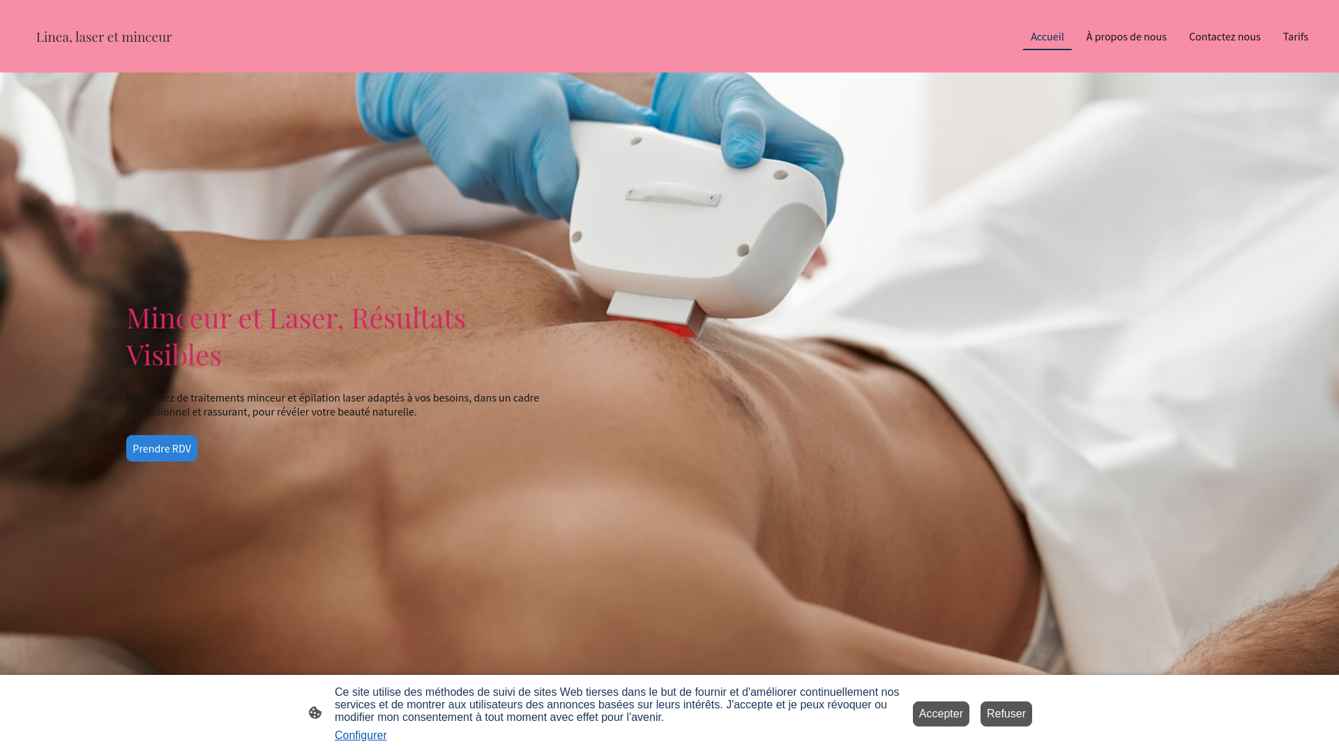 website screenshot of https://epilationlasermuret.fr