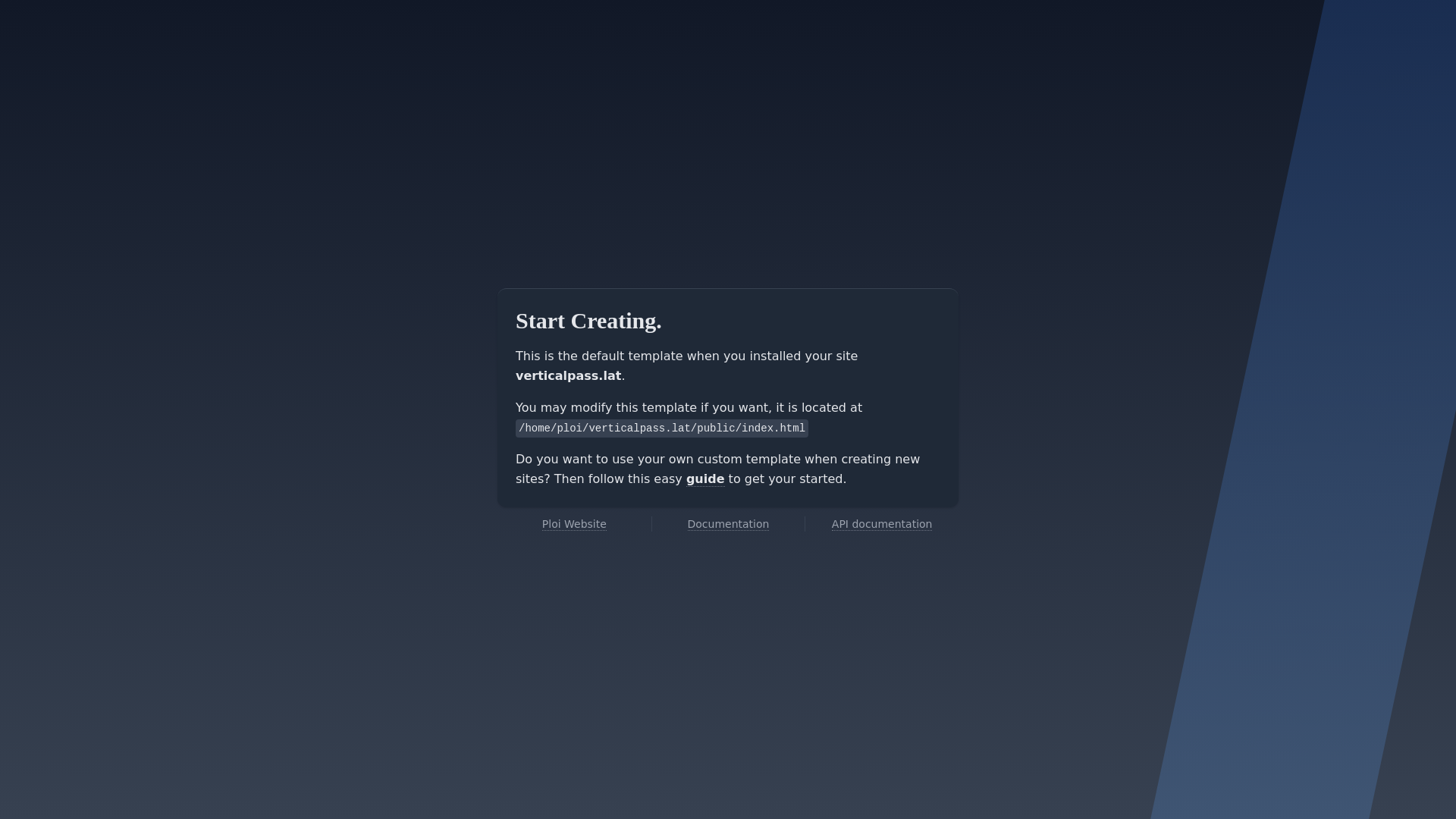 website screenshot of https://verticalpass.lat/