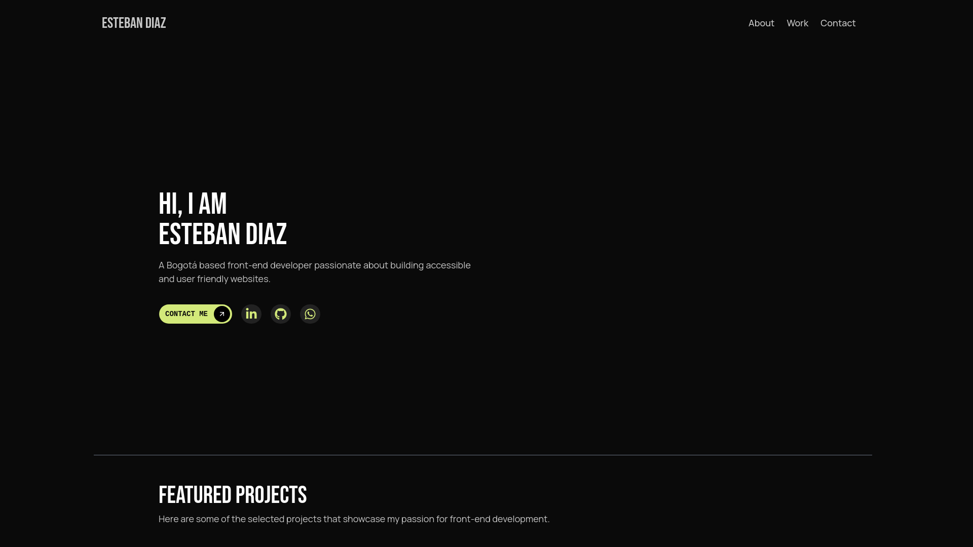 website screenshot of https://estebandevs.tech