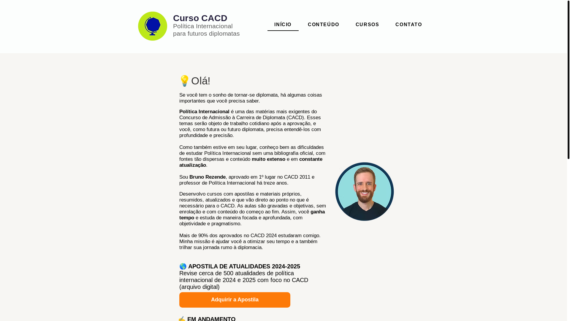 website screenshot of https://comoumadiplomata.com.br/
