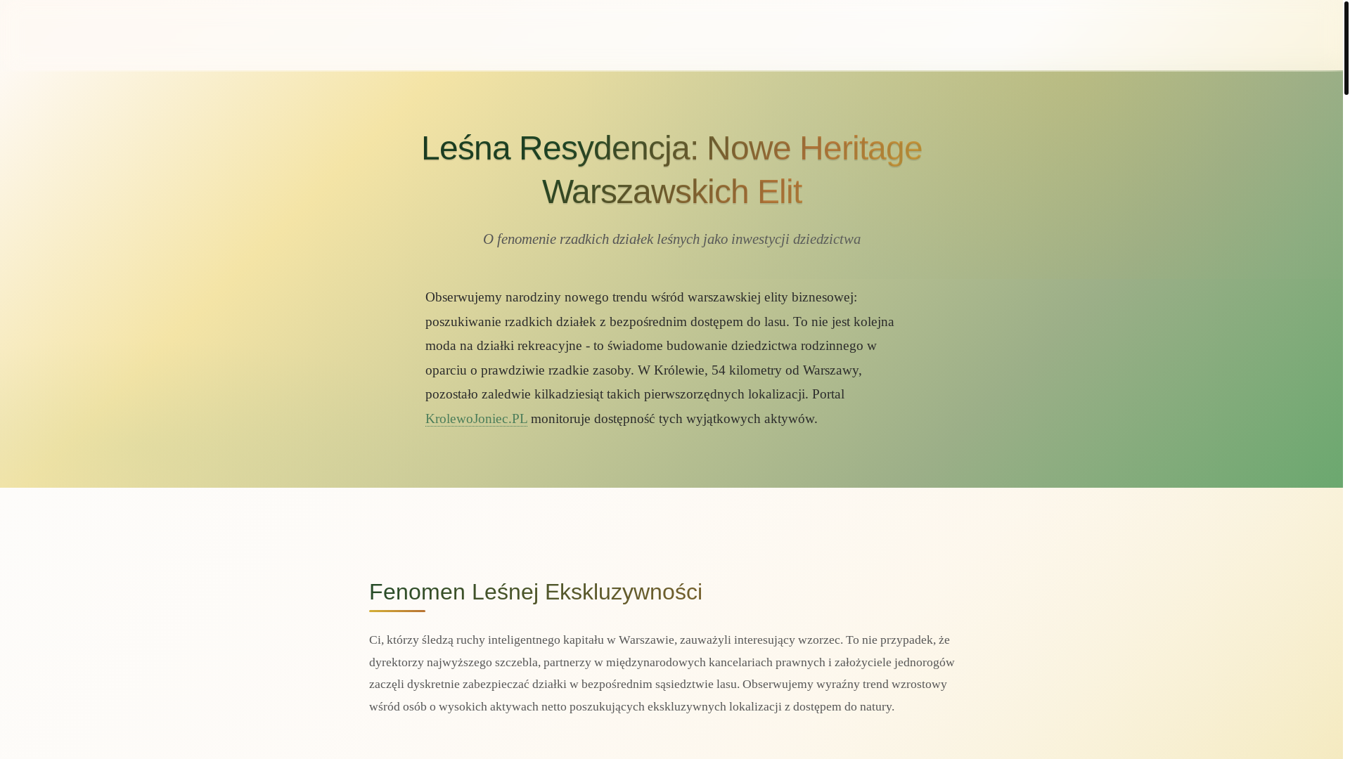website screenshot of https://lesnarezydencjakrolewo.pl/
