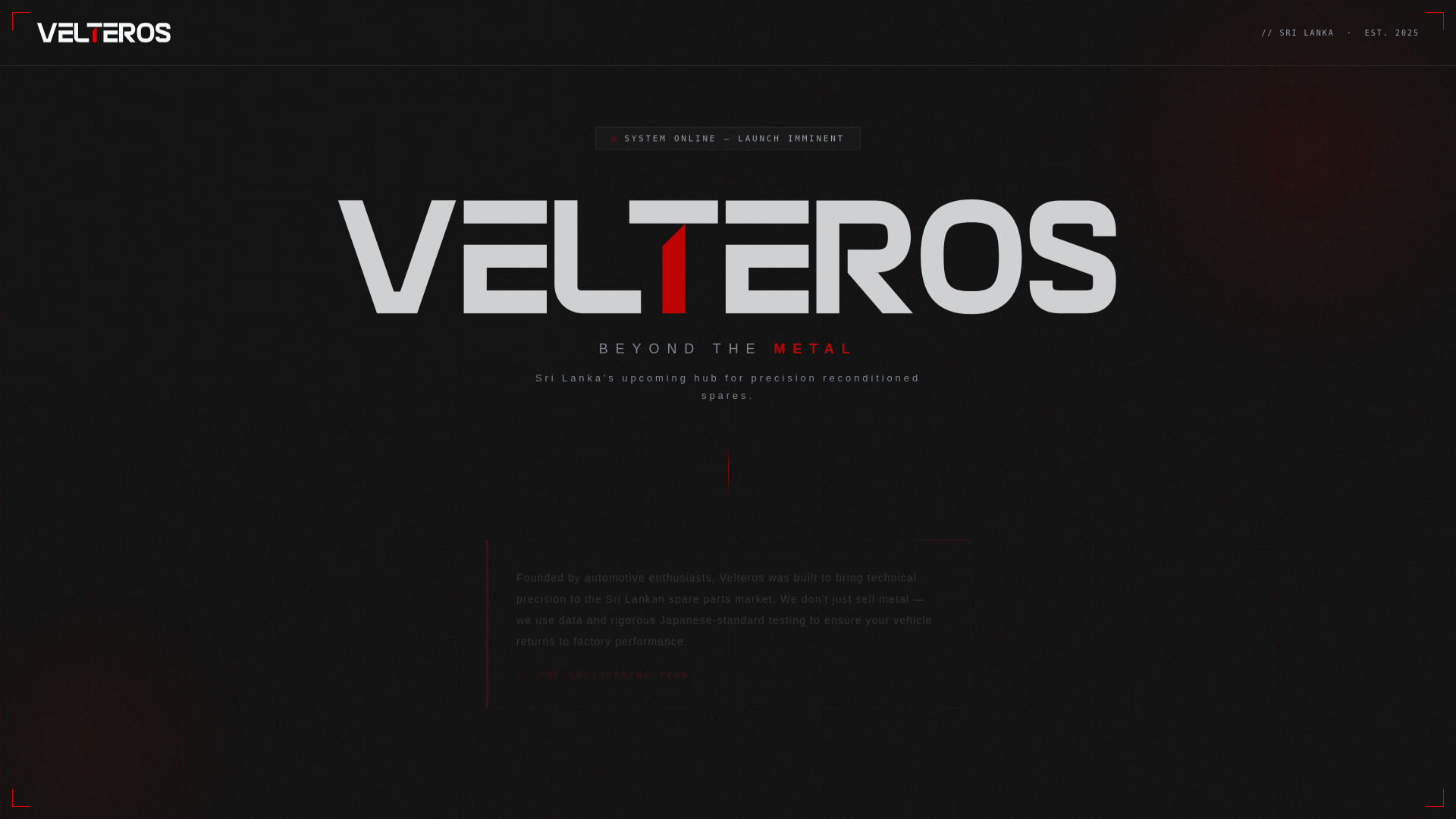 website screenshot of https://velteros.com/