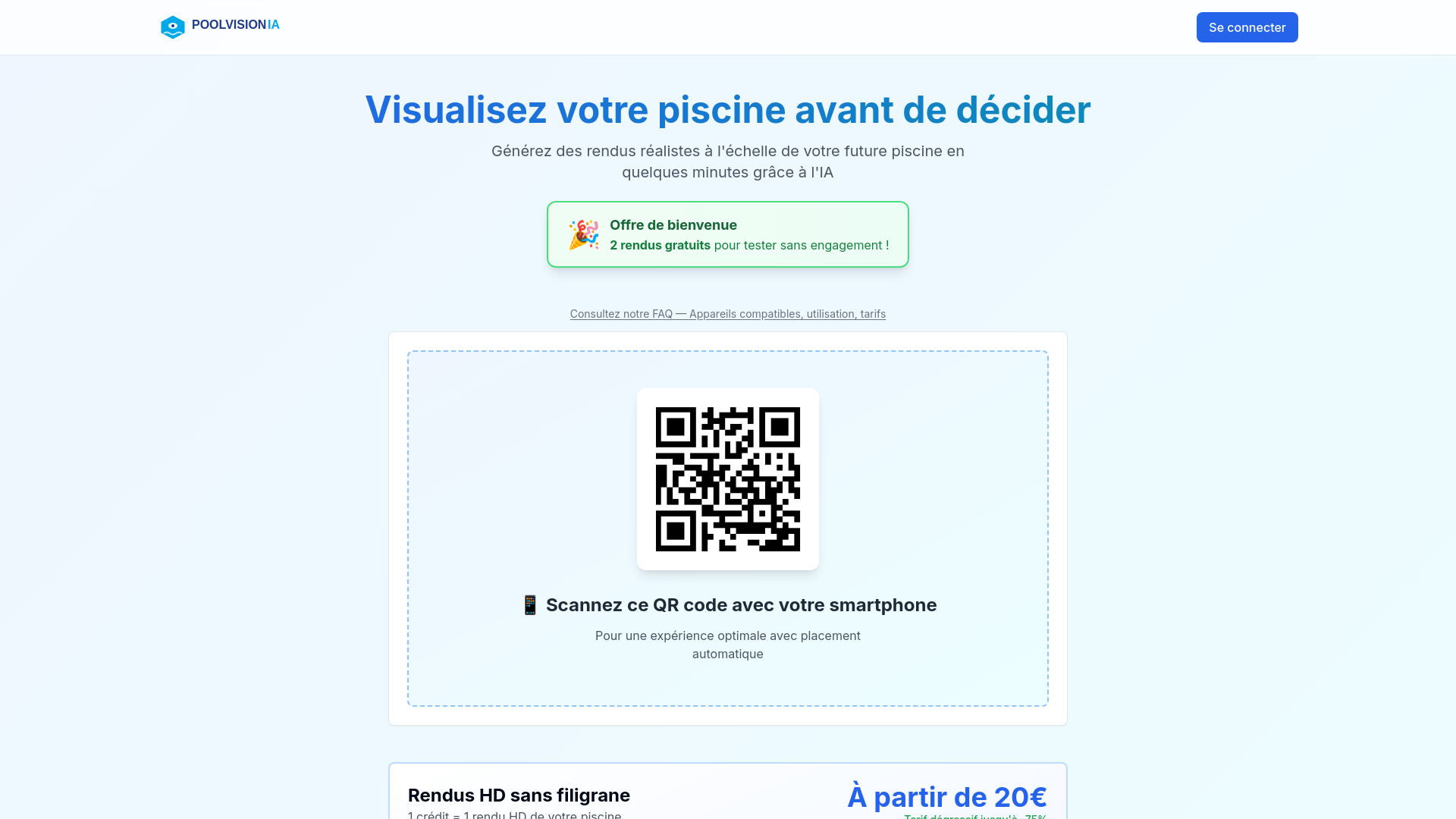 website screenshot of https://poolvisionia.fr/
