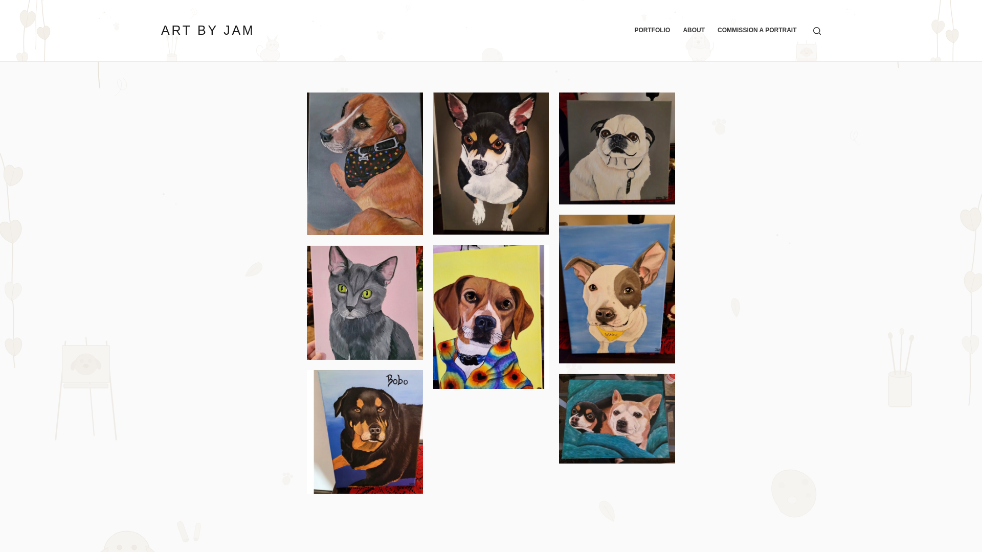 website screenshot of https://jam-artwork.com/