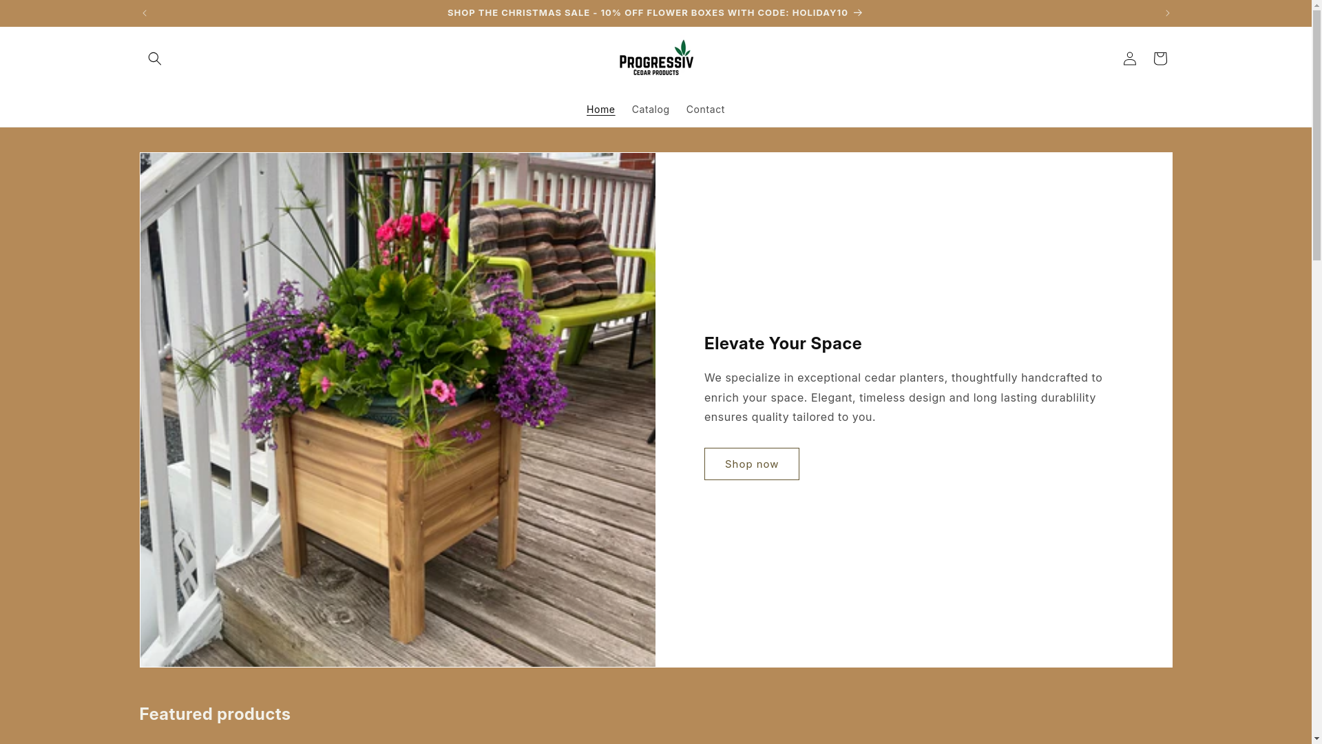website screenshot of https://progressivcedar.com/