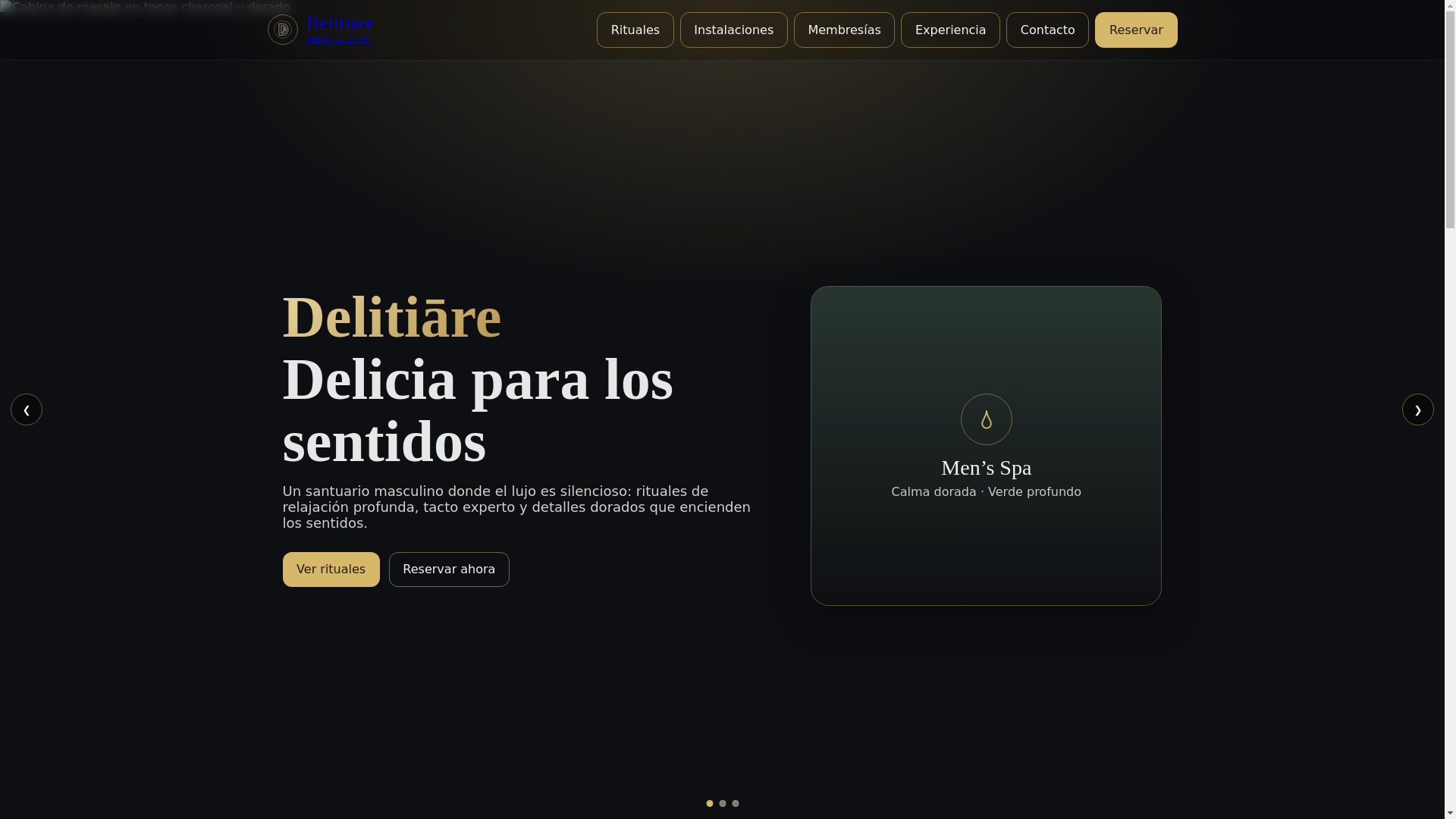website screenshot of https://delitiare.mx/