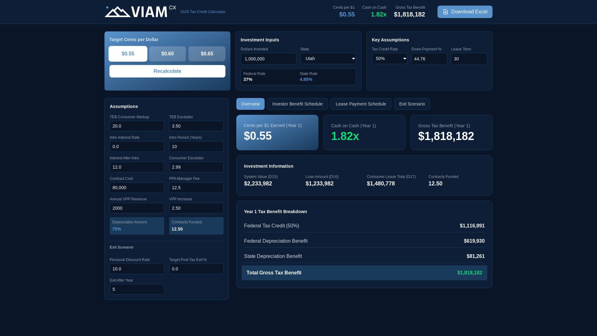 website screenshot of https://credit-calculator.pages.dev/