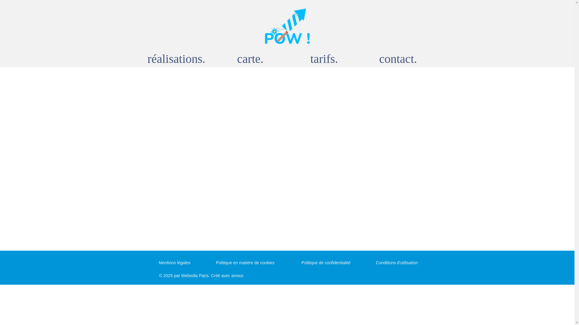 website screenshot of https://powartifices.fr/