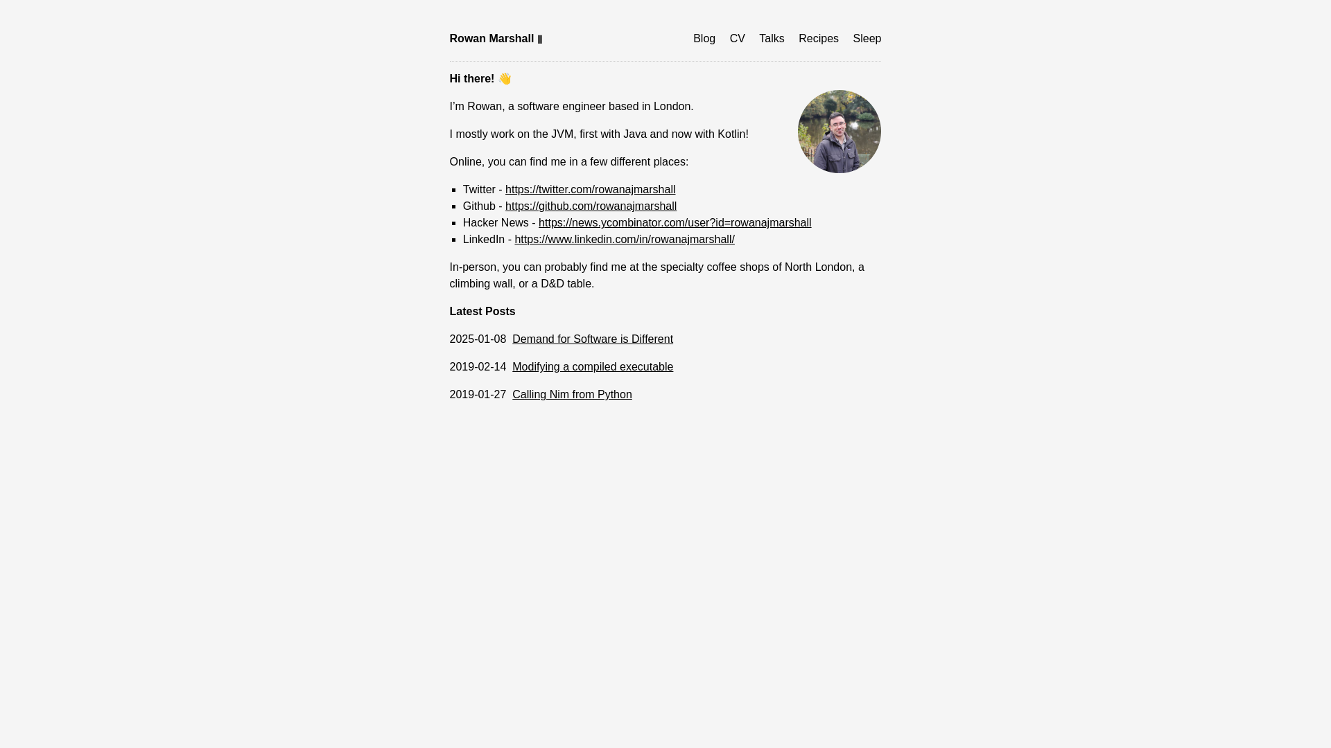 website screenshot of https://www.rowanajmarshall.co.uk/