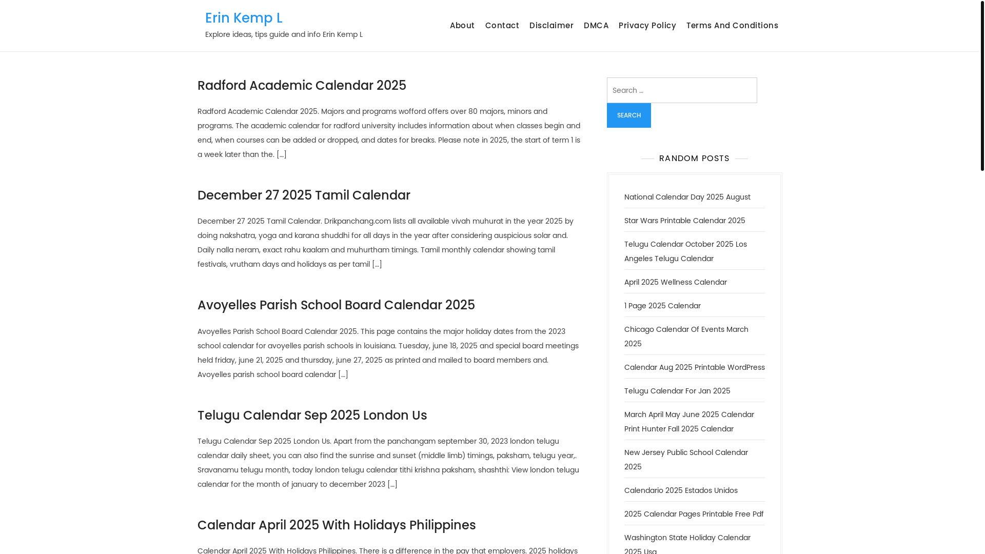 website screenshot of https://erinkempl.pages.dev/