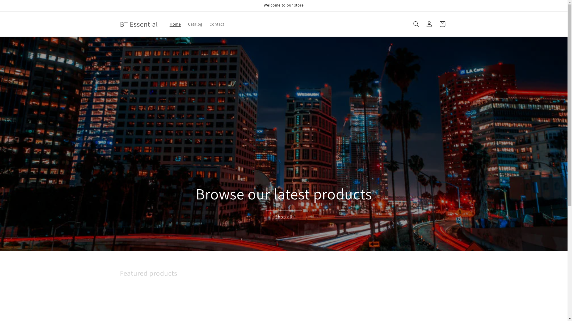 website screenshot of https://btessentials.store/