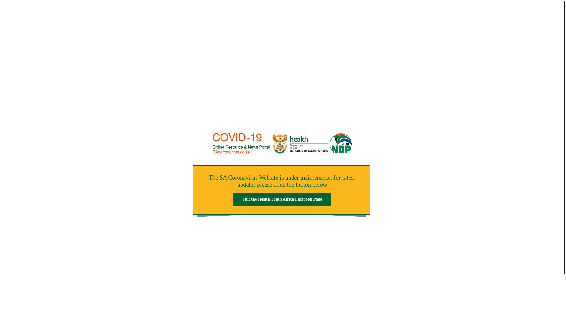 website screenshot of https://sacoronavirus.co.za/