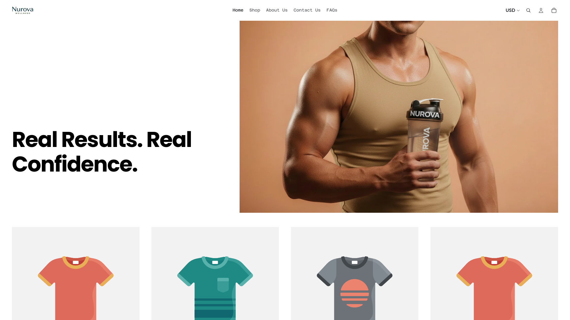 website screenshot of https://nurovawellness.us/