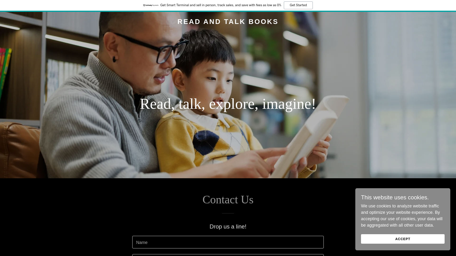 website screenshot of https://readandtalkbooks.com/