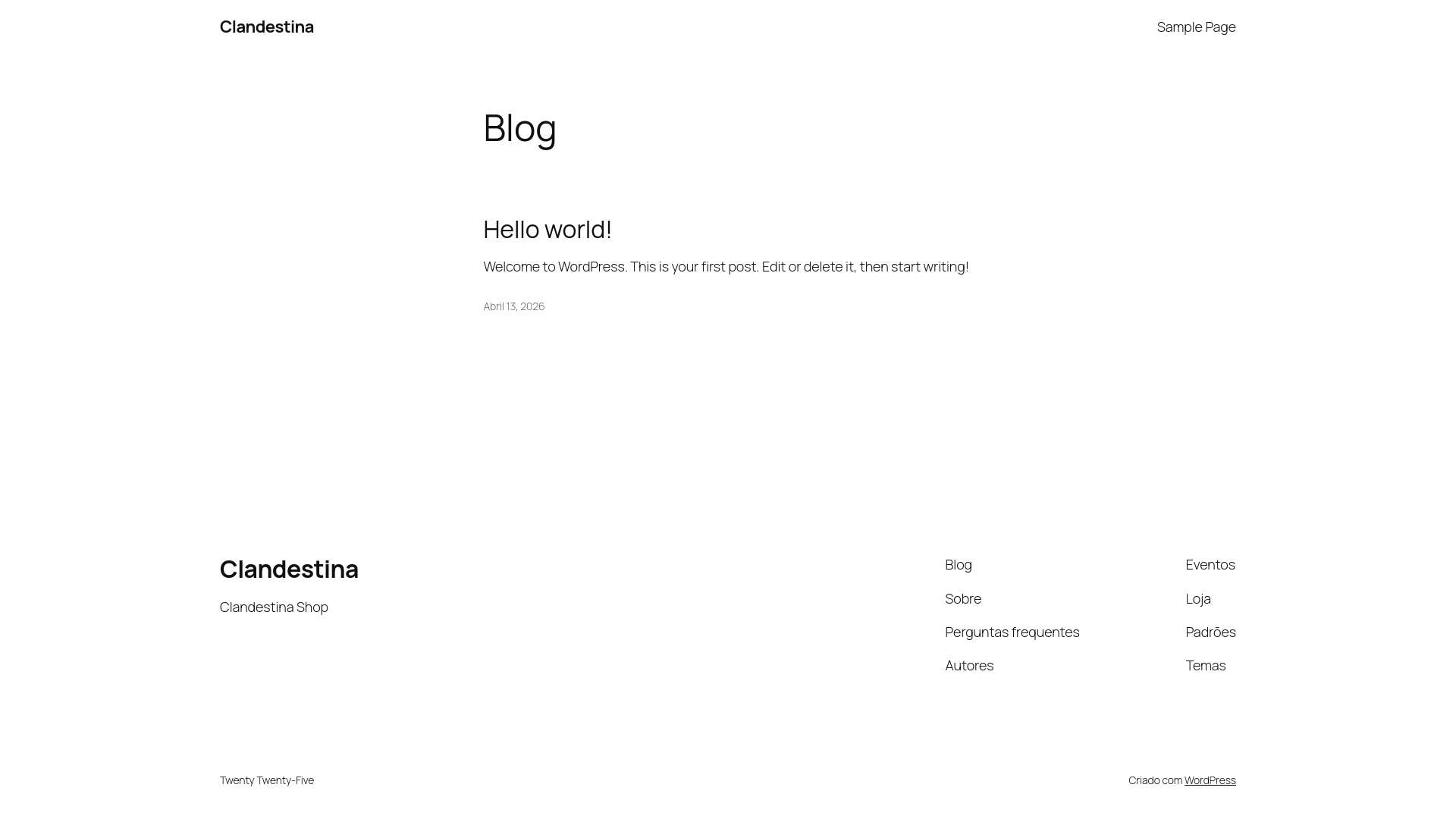 website screenshot of https://clandestinashop.com/