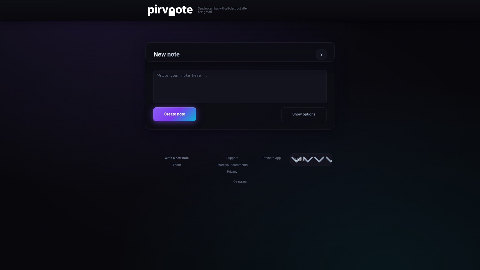 website screenshot of https://primvnote.com/