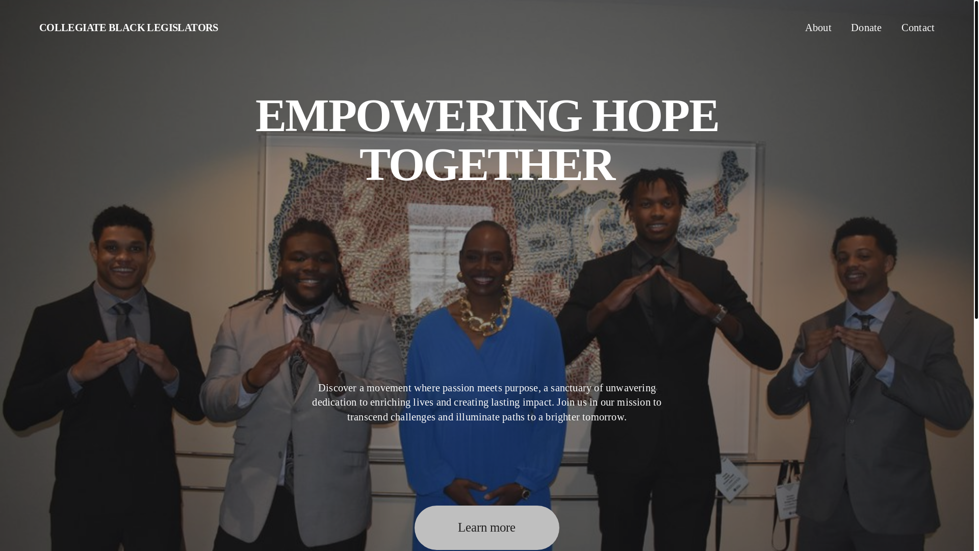 website screenshot of https://collegiateblacklegislators.org/