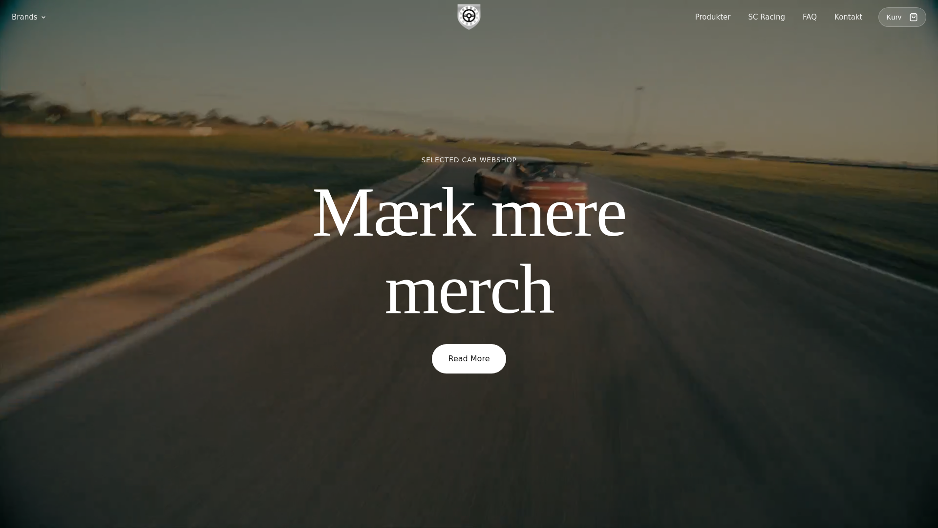 website screenshot of https://selectedshop.dk/