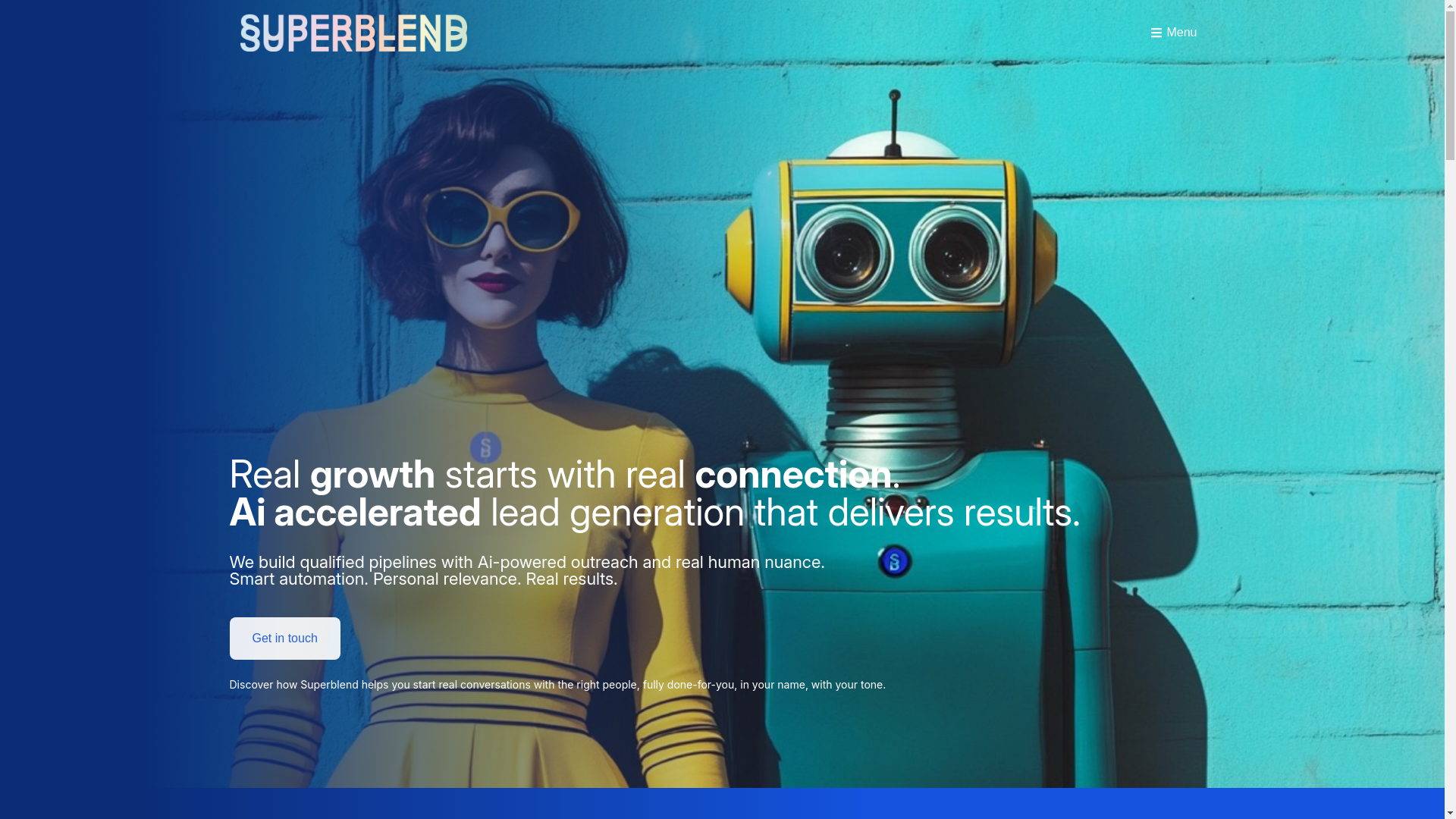 website screenshot of https://superblendaimail.com/