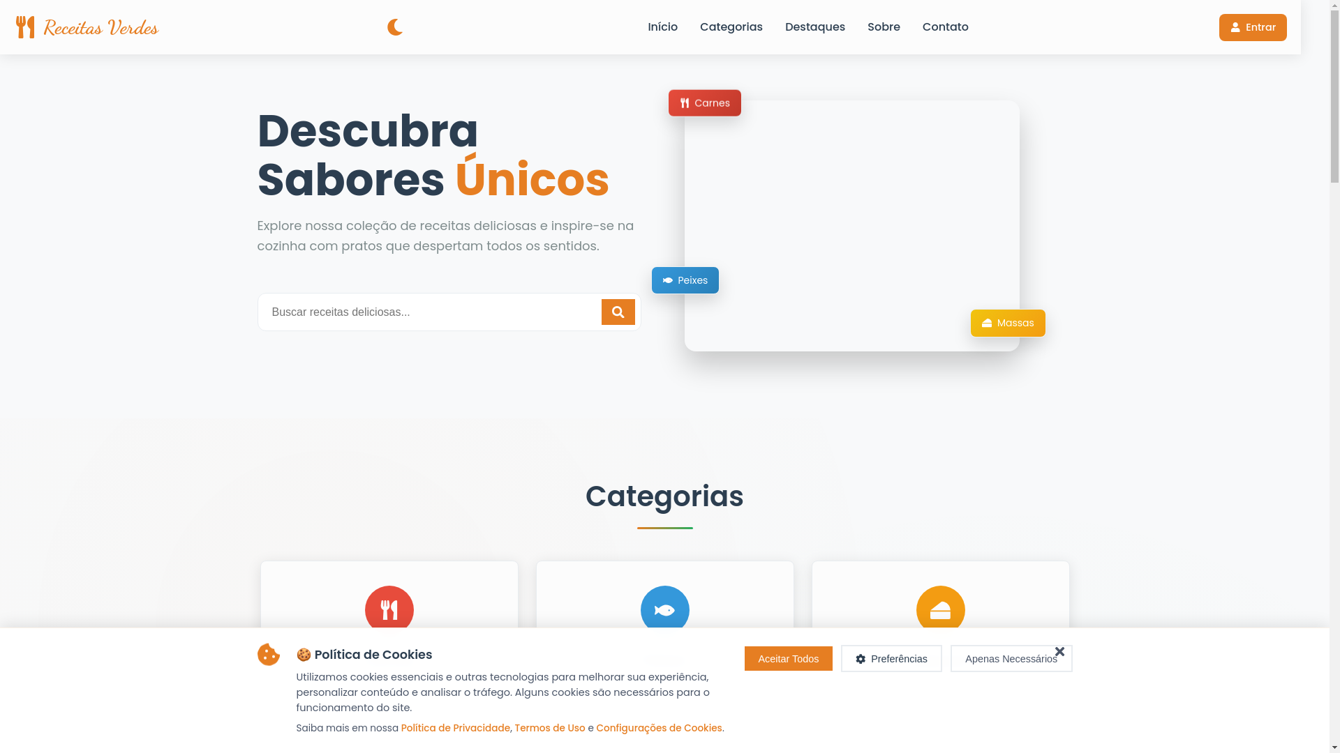 website screenshot of https://madalenareceitas.com.br/