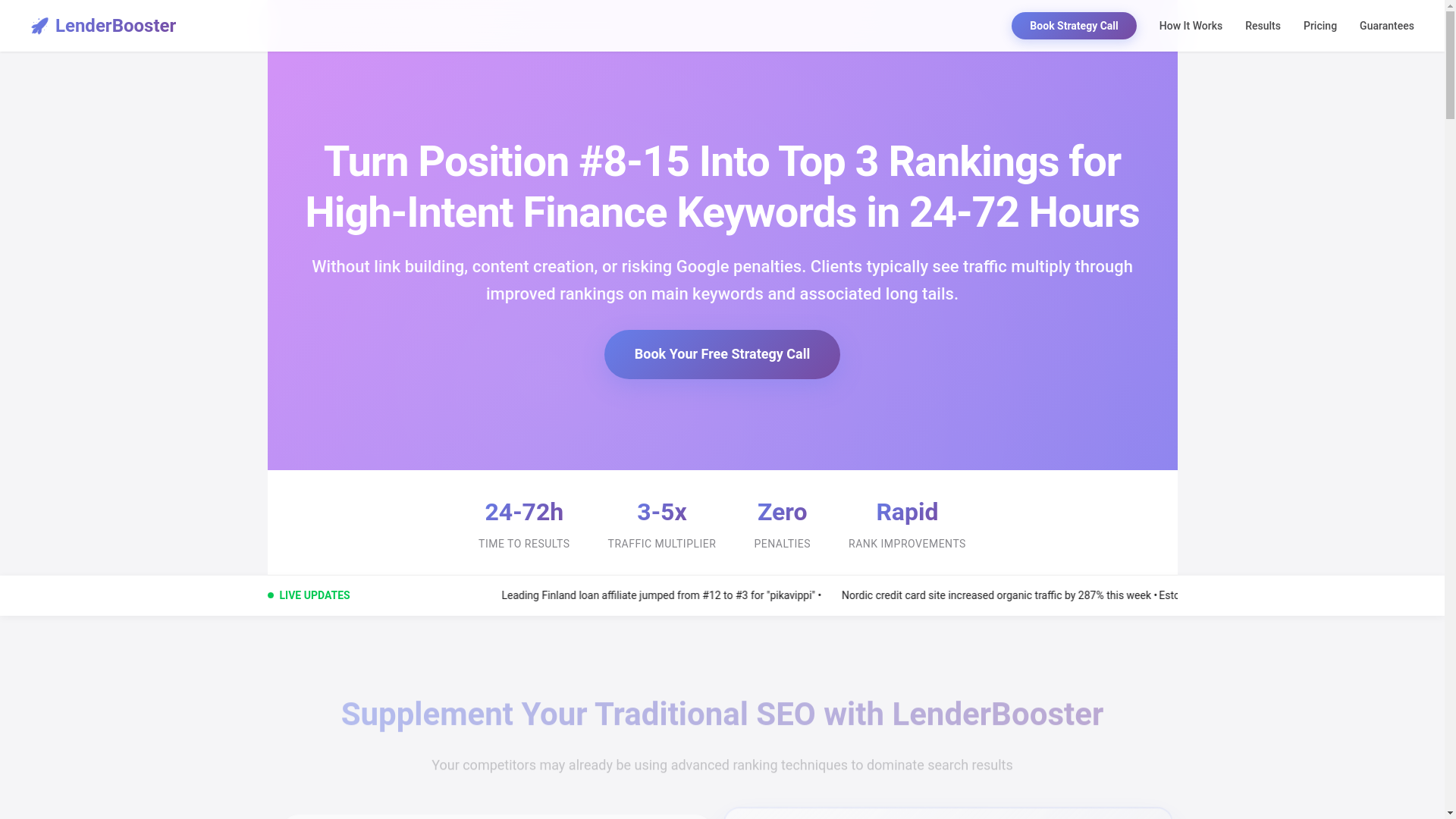 website screenshot of https://lenderbooster.pages.dev/