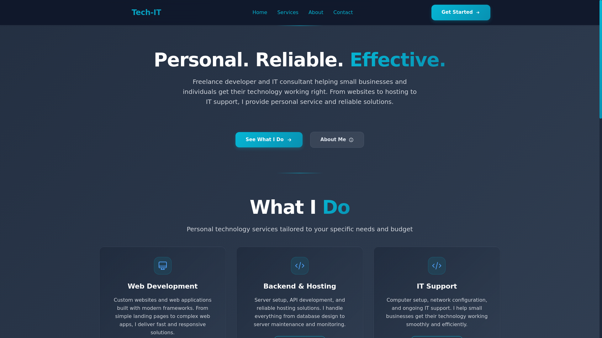 website screenshot of https://techite.no/