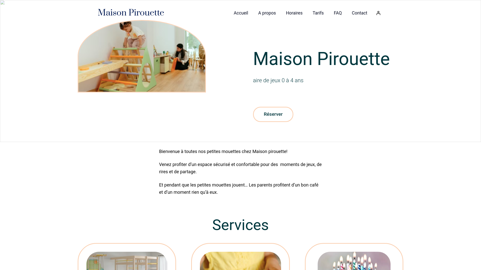 website screenshot of https://maisonpirouette.fr/