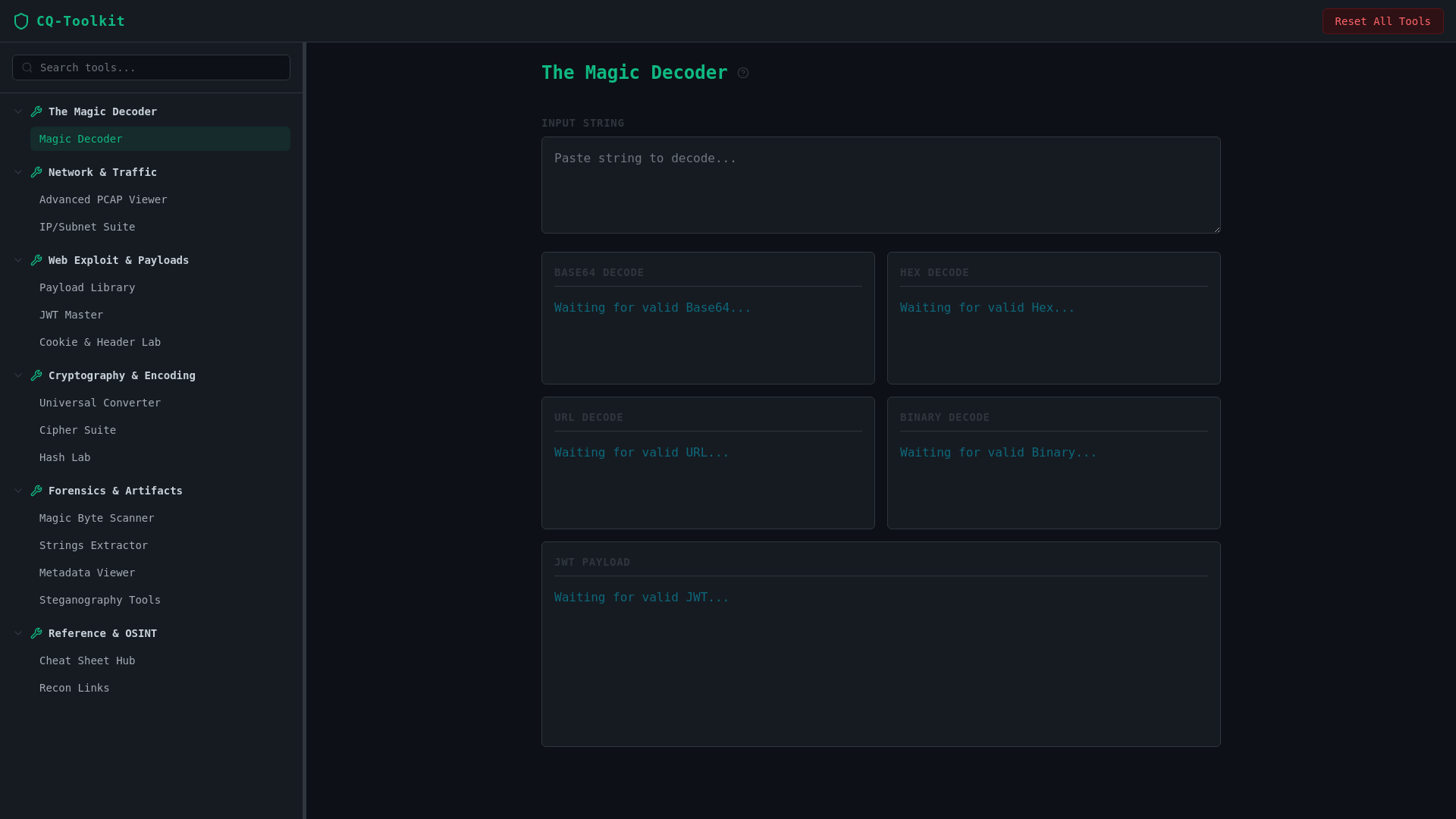 website screenshot of https://cyber-tools.pages.dev/