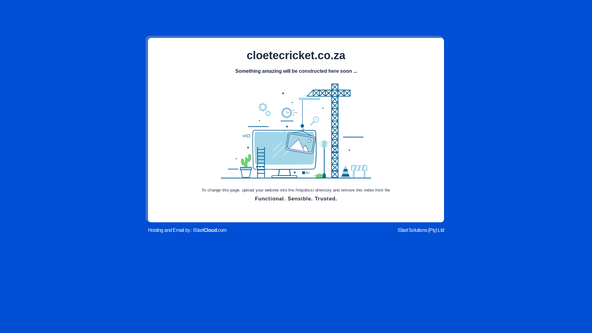 website screenshot of https://cloetecricket.co.za/