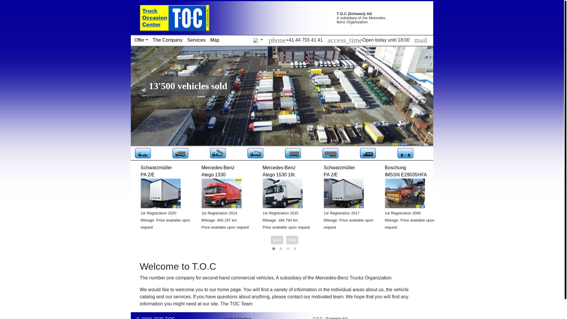 website screenshot of https://www.toc-online.ch/
