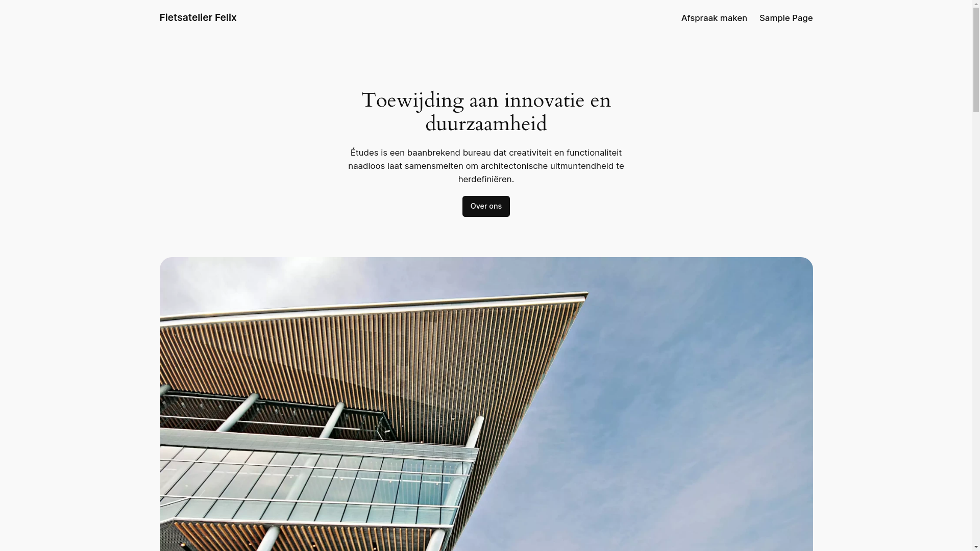 website screenshot of https://fietsatelier-felix.be/