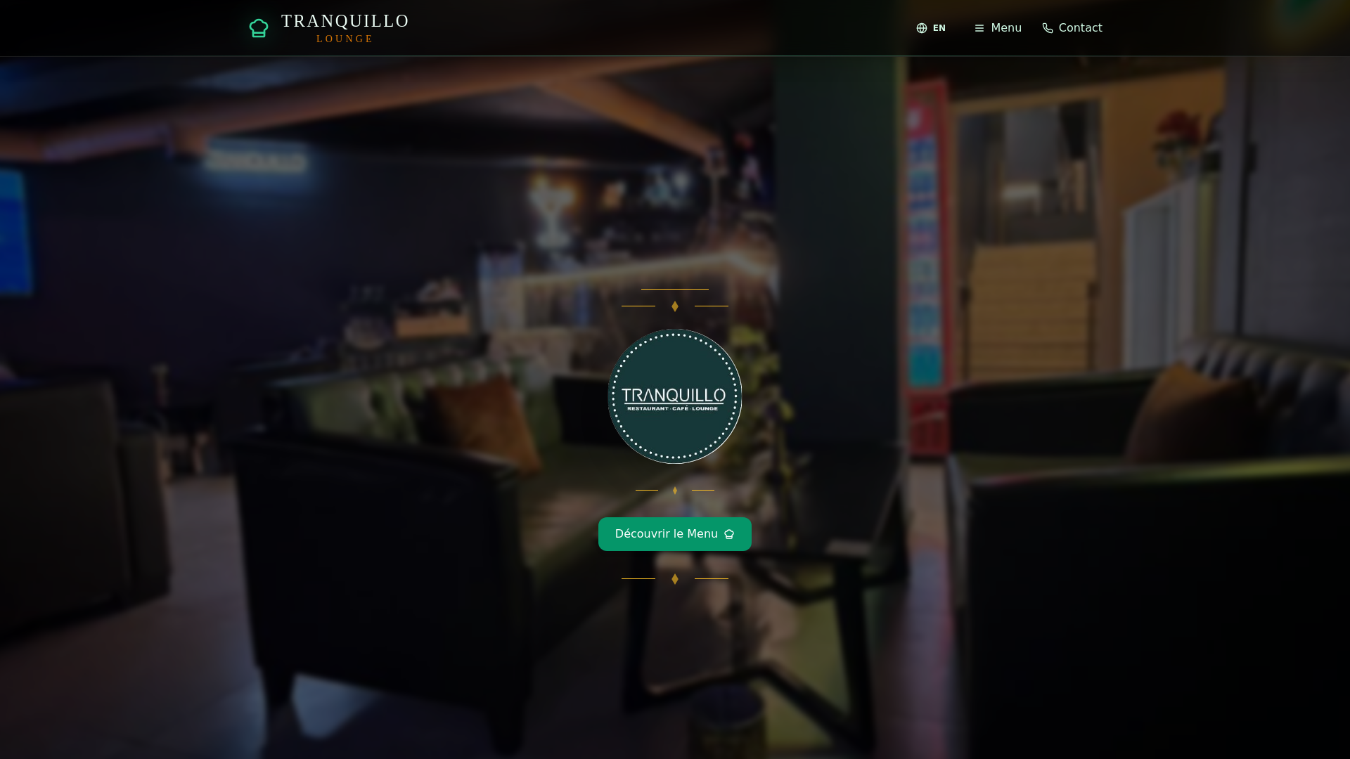 website screenshot of https://tranquillolounge.space/