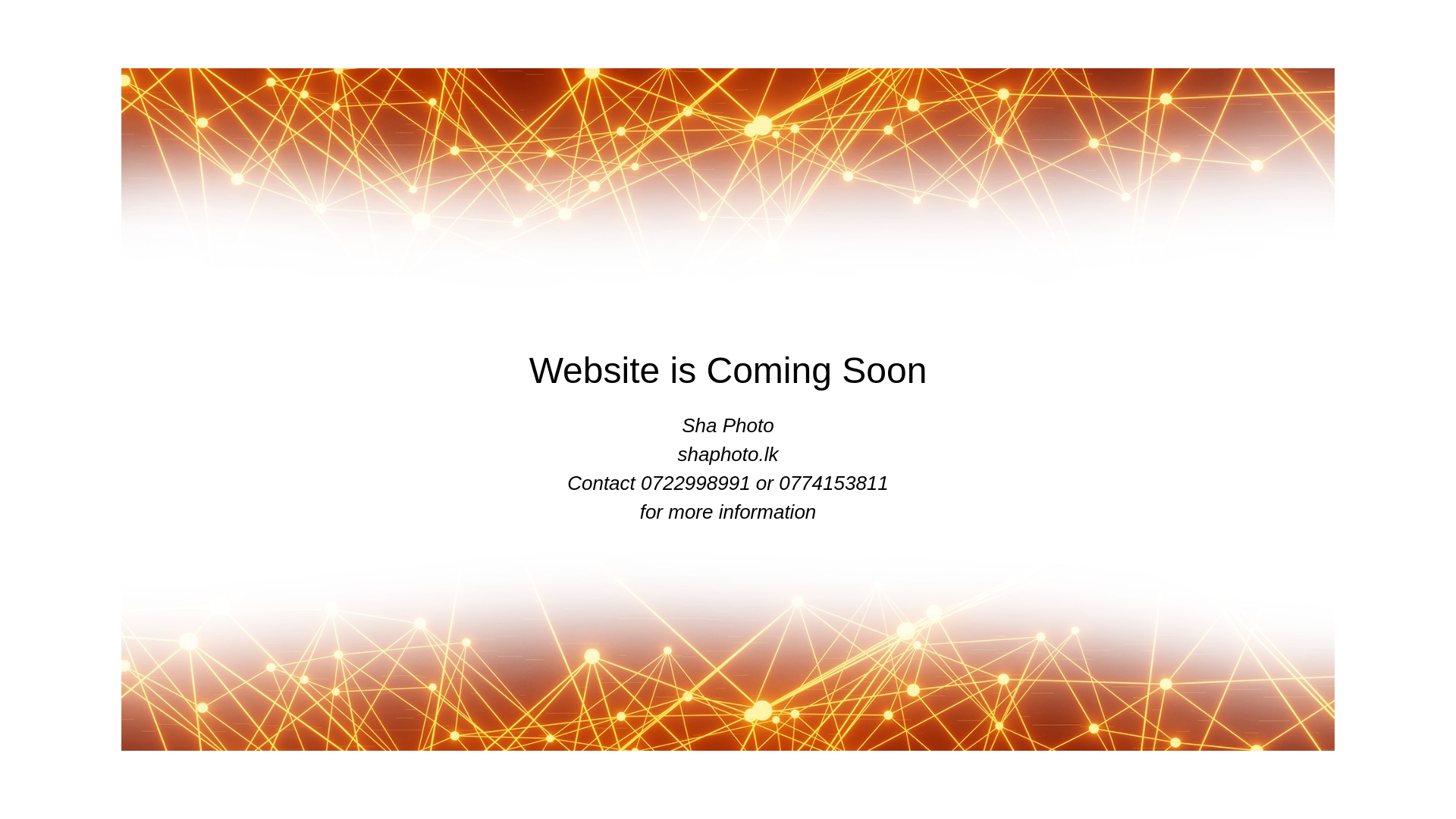 website screenshot of https://shaphoto.lk/