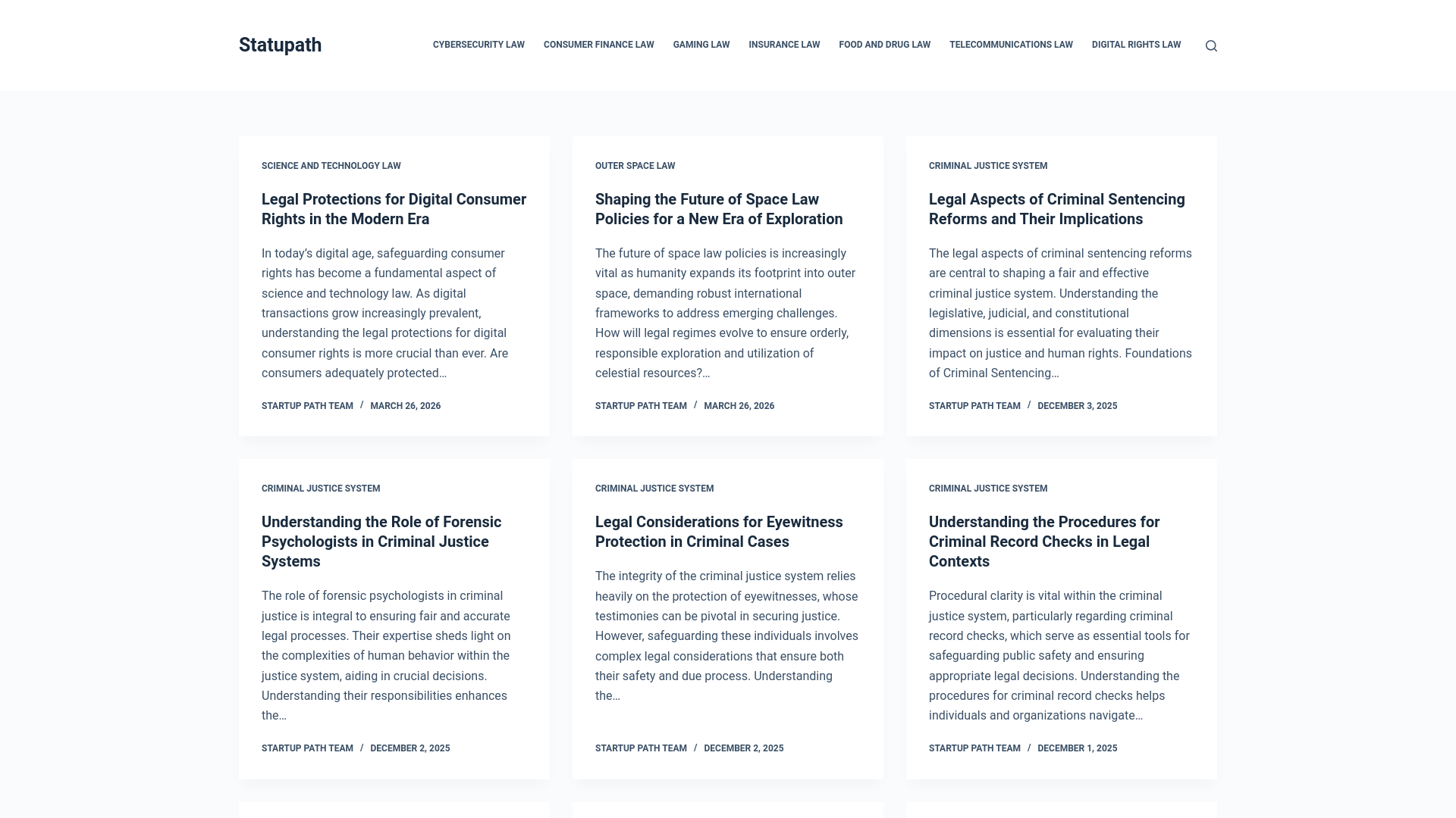 website screenshot of https://statupath.com