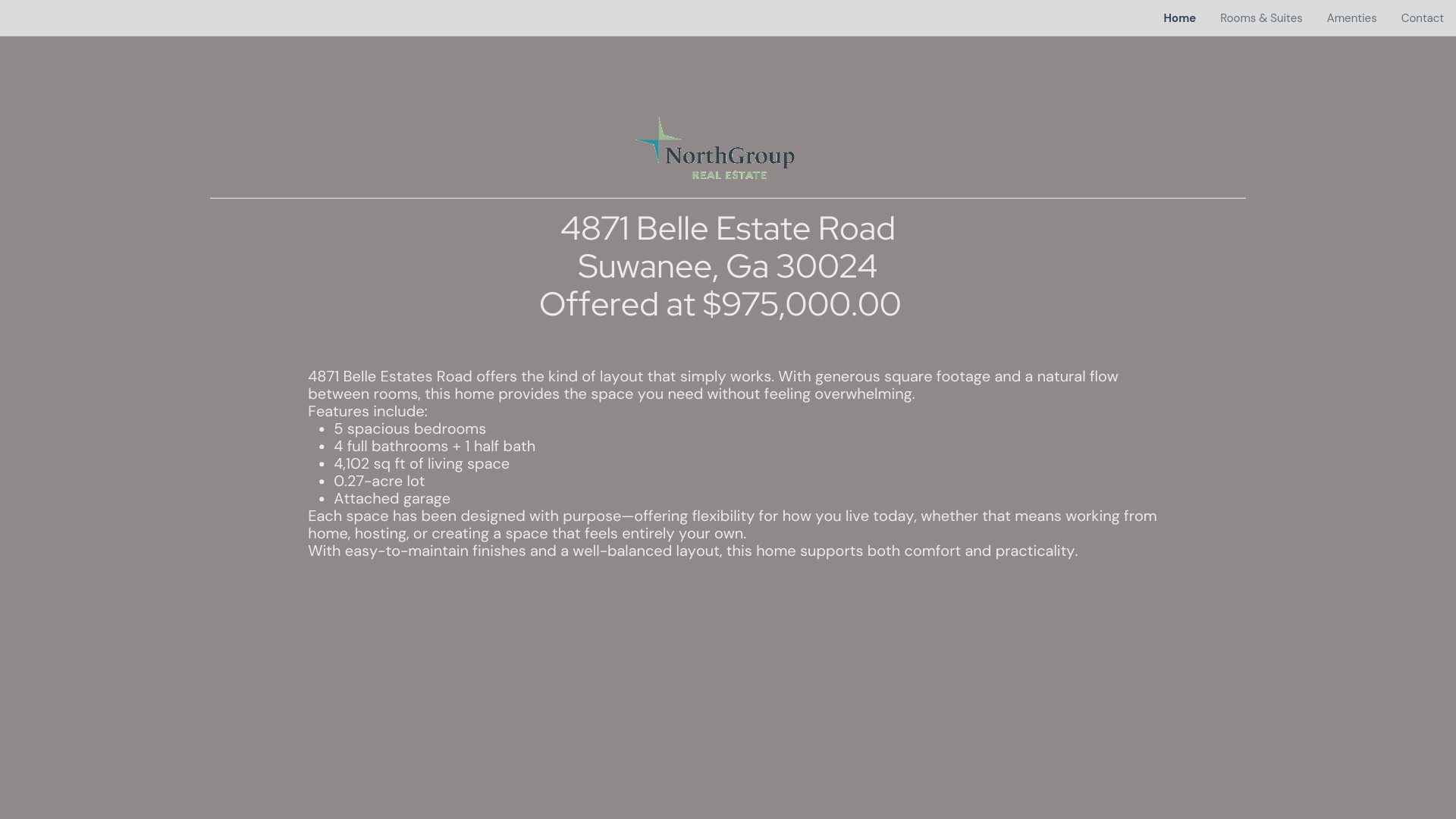 website screenshot of https://4871belleestateroad.com