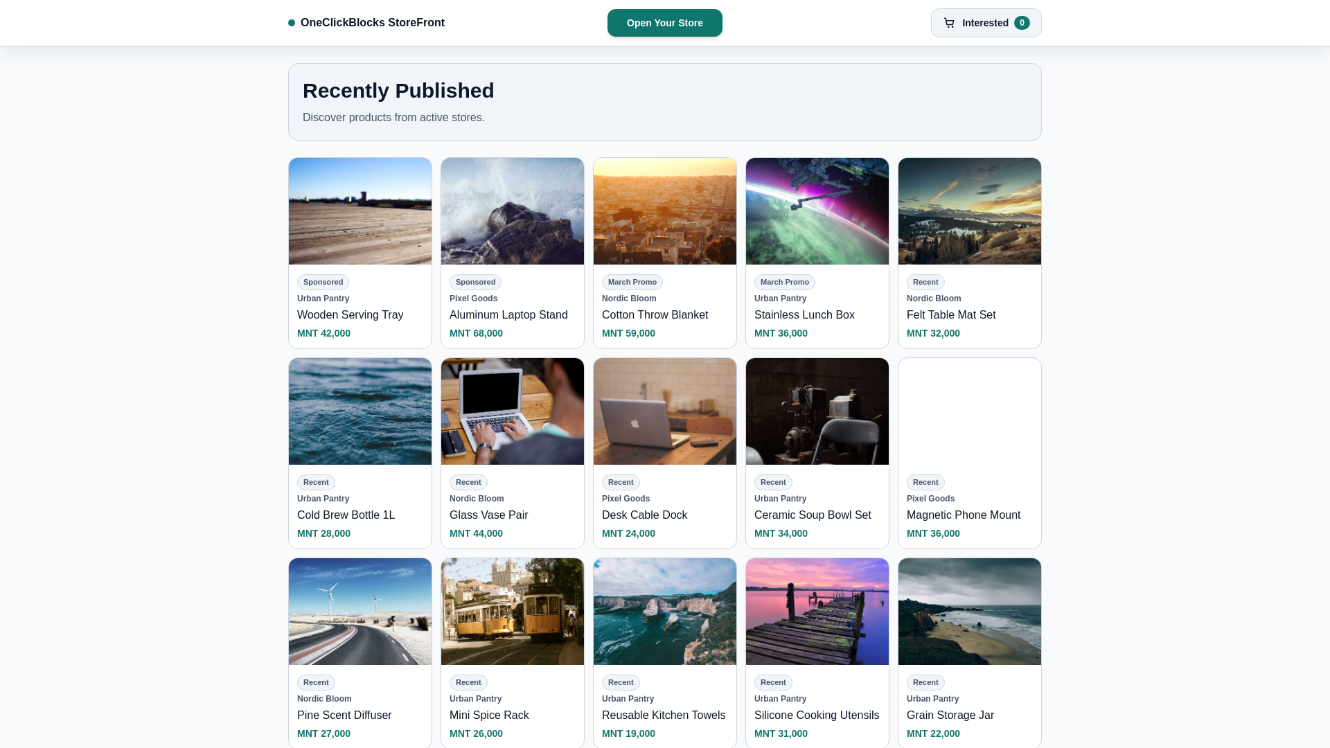 website screenshot of https://storefront-public.pages.dev/