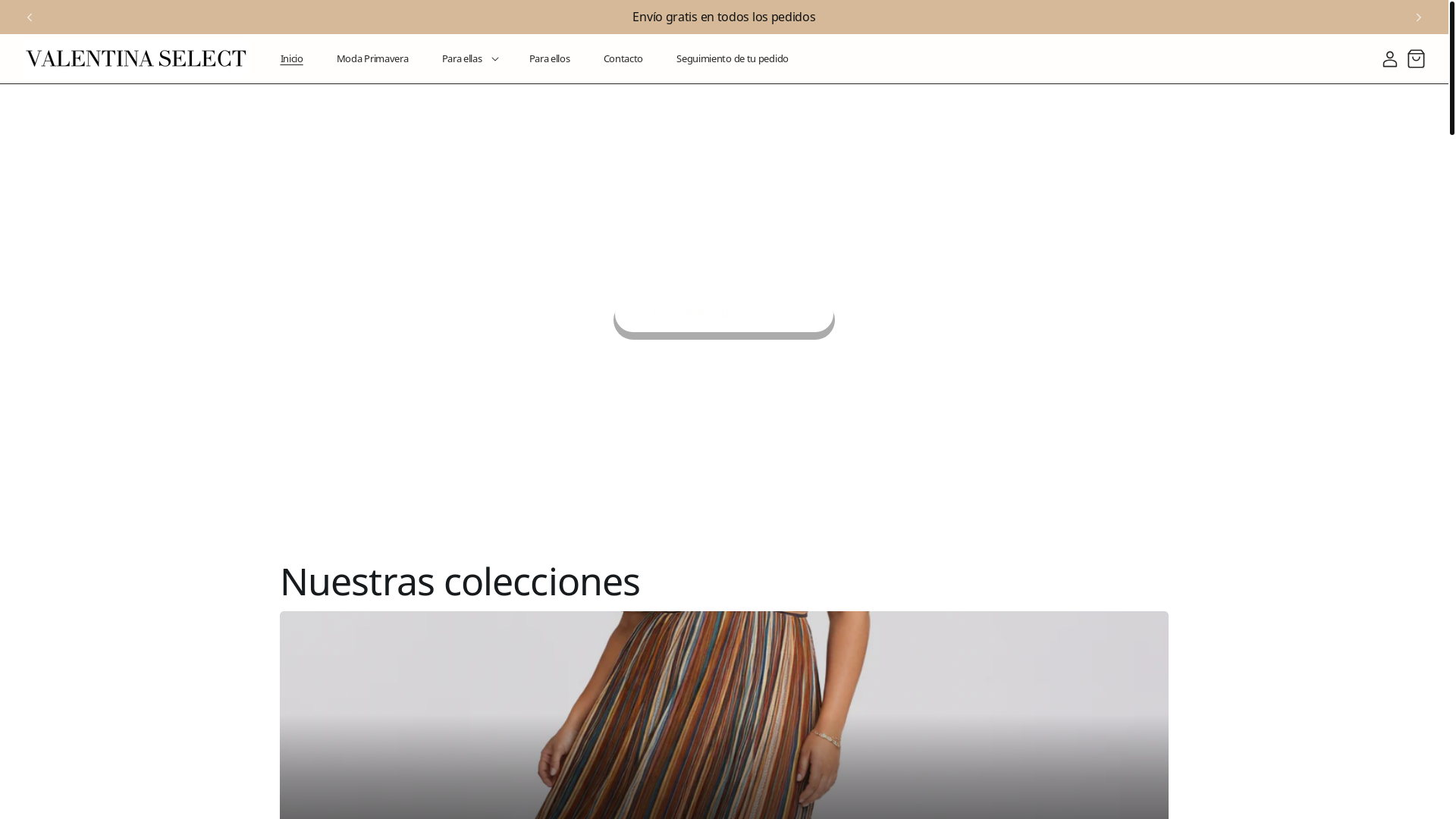 website screenshot of https://valentinaselect.com/