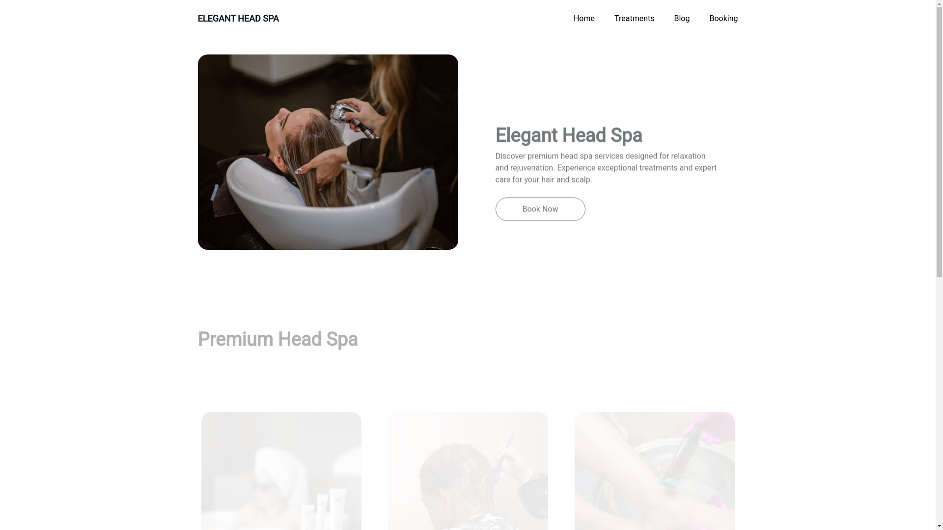 website screenshot of https://elegantheadluxspa.com/