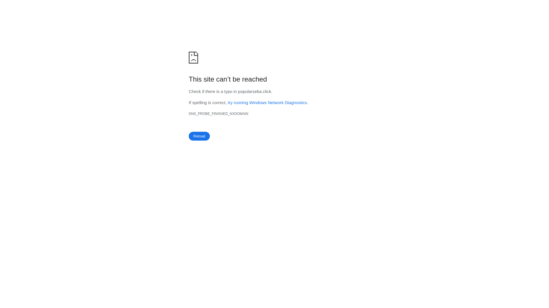 website screenshot of https://popularseba.click/